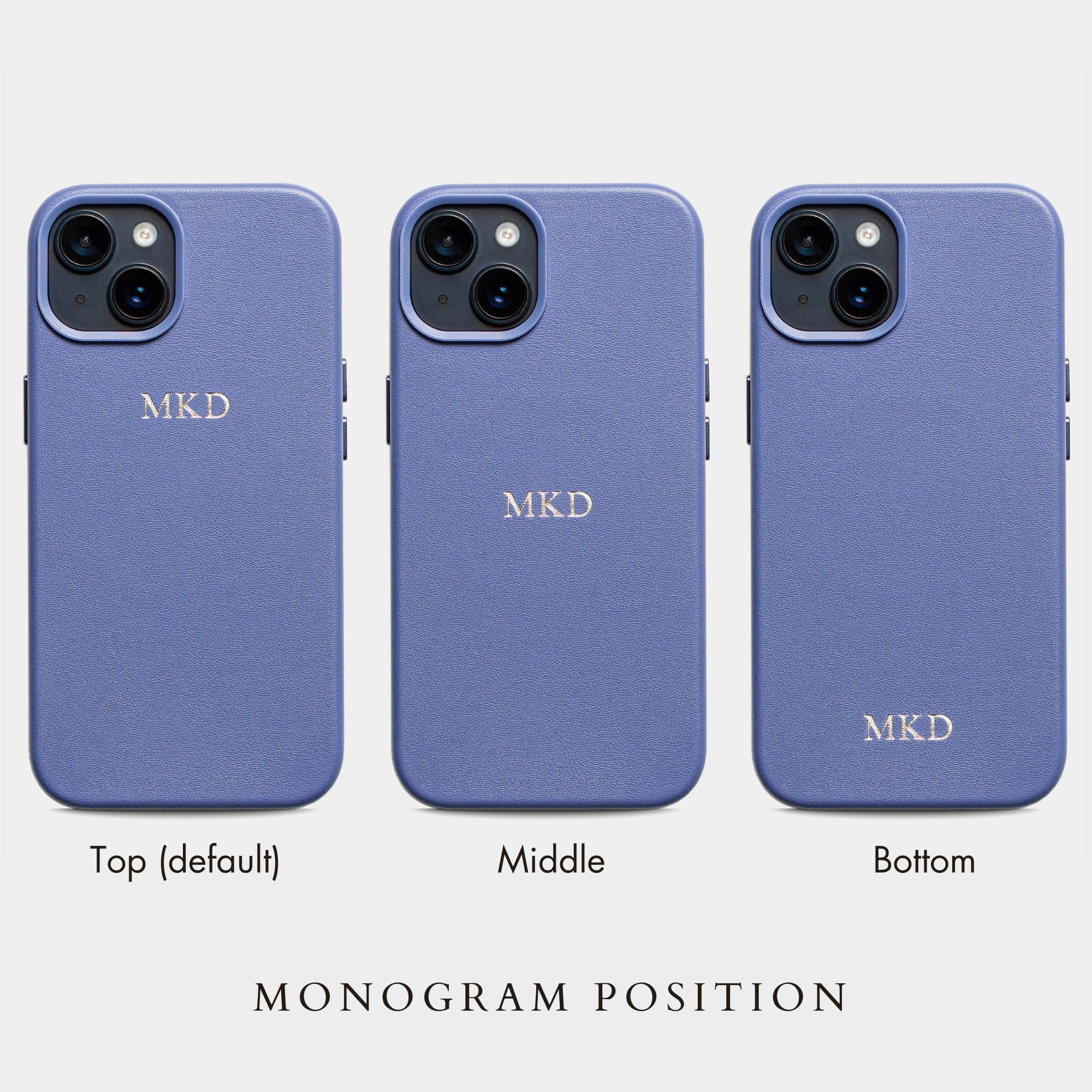 Light Blue MagSafe Grain Texture Personalized Case