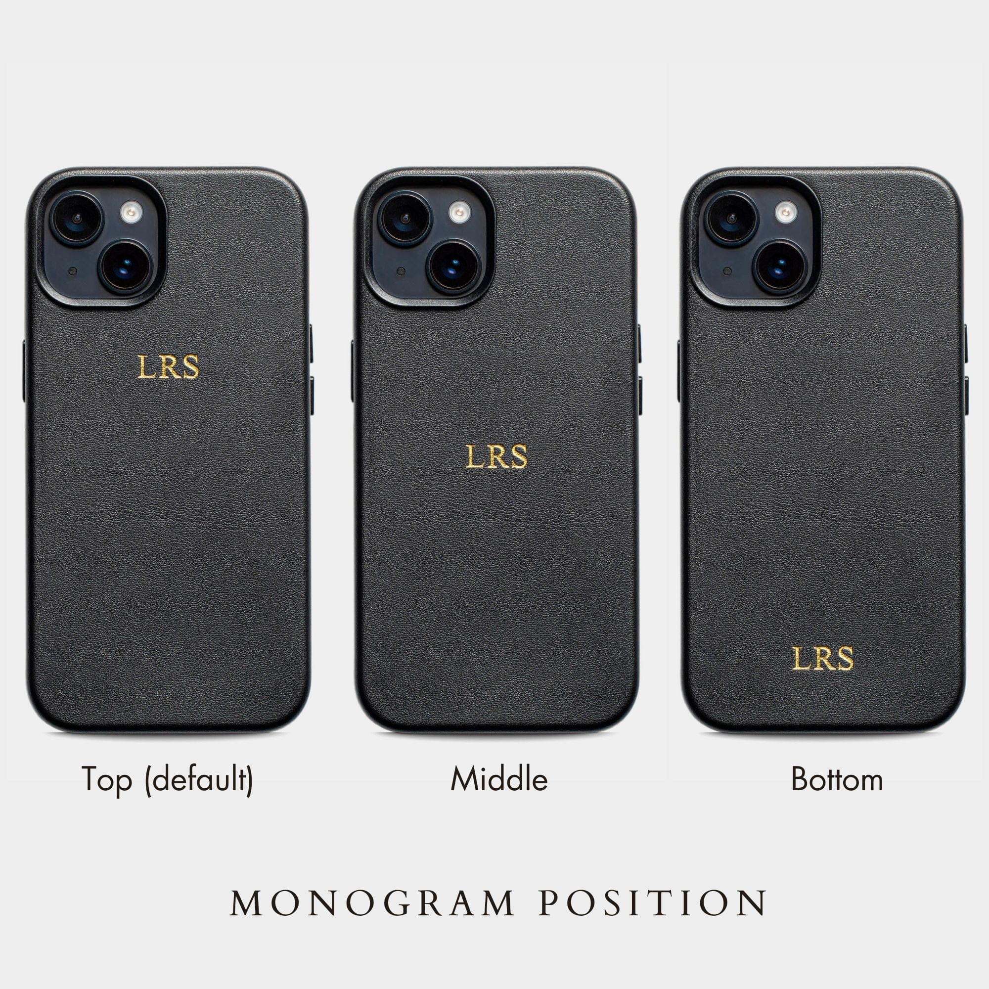 Black MagSafe Grain Texture Personalized Case