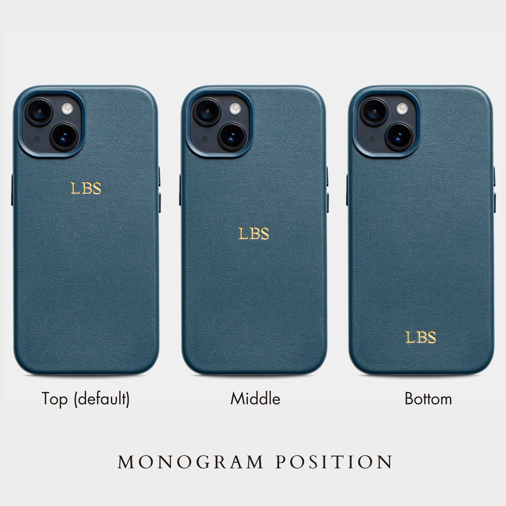 Navy MagSafe Grain Texture Personalized Case