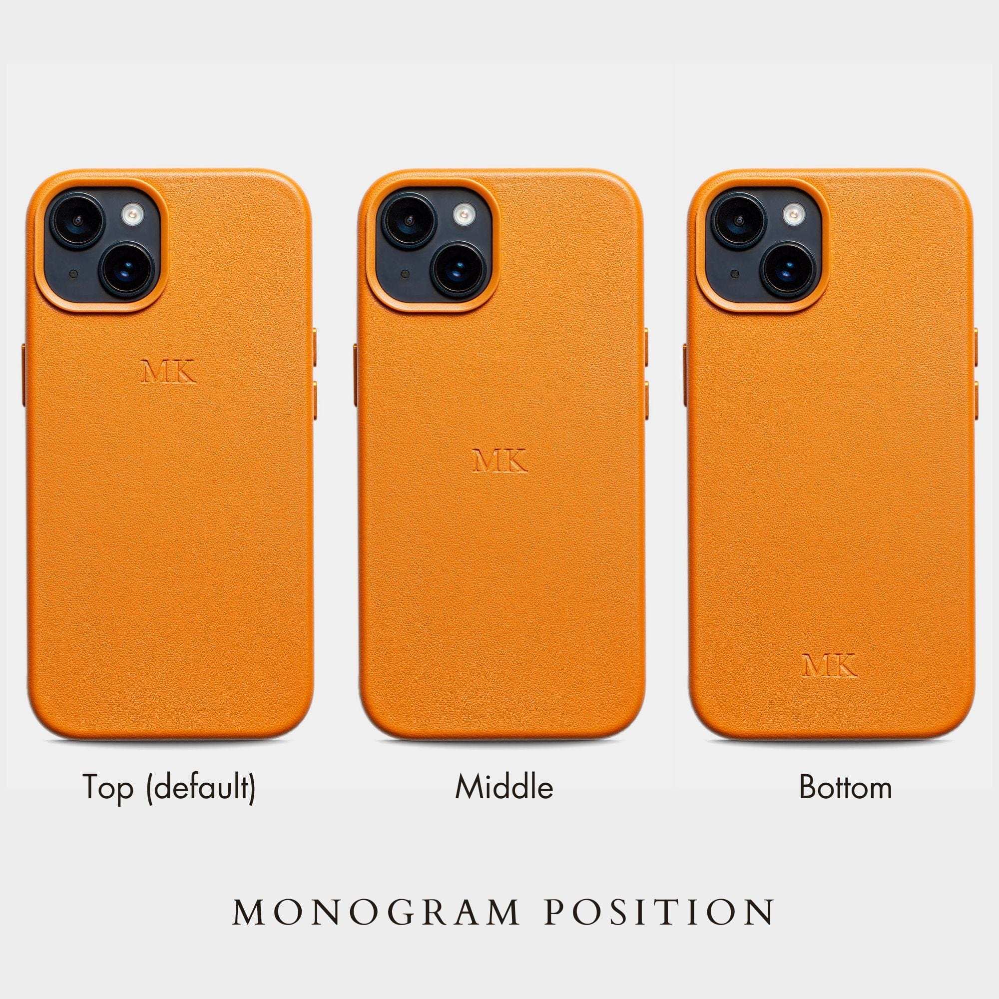 Orange MagSafe Grain Texture Personalized Case