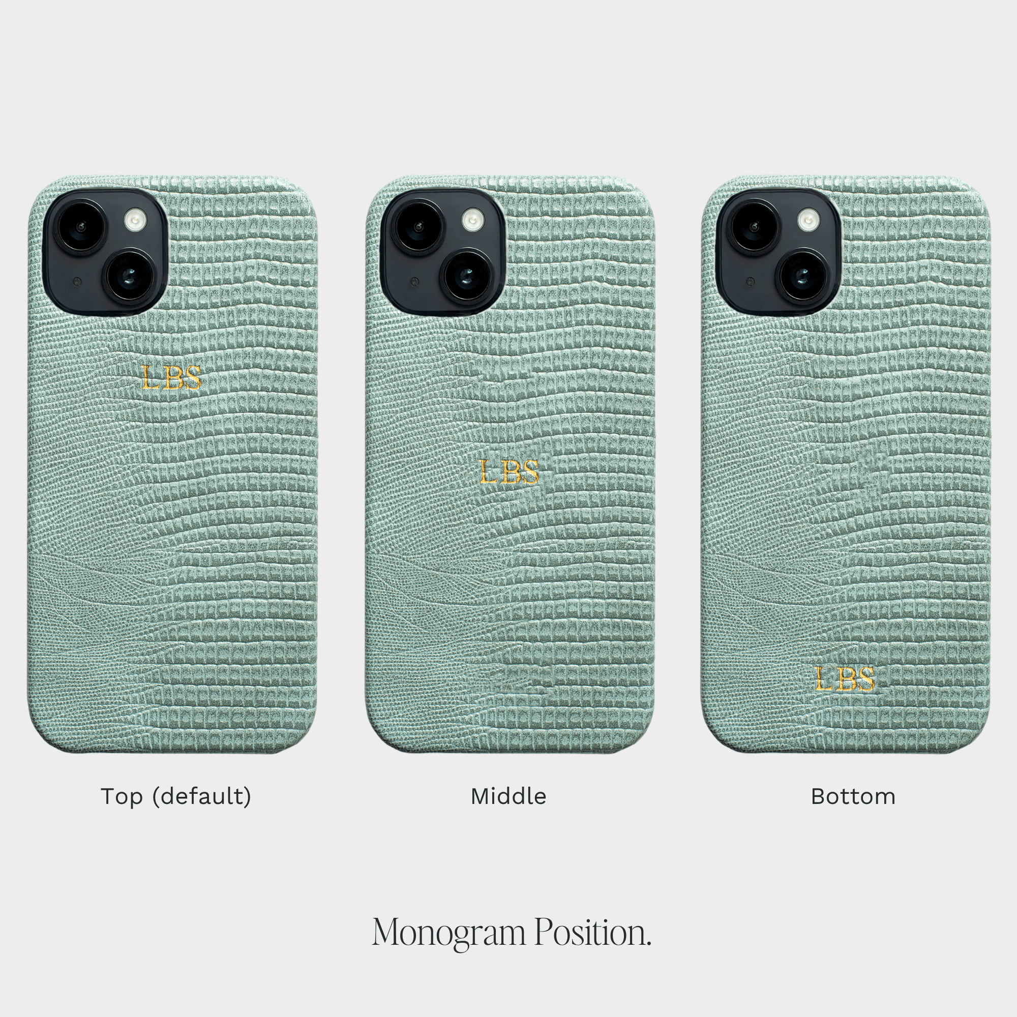 Sapphire Lizard Texture Personalized Snap Case