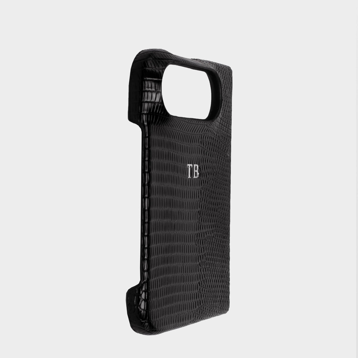Black Lizard Texture Personalized Snap Case iPhone Duo