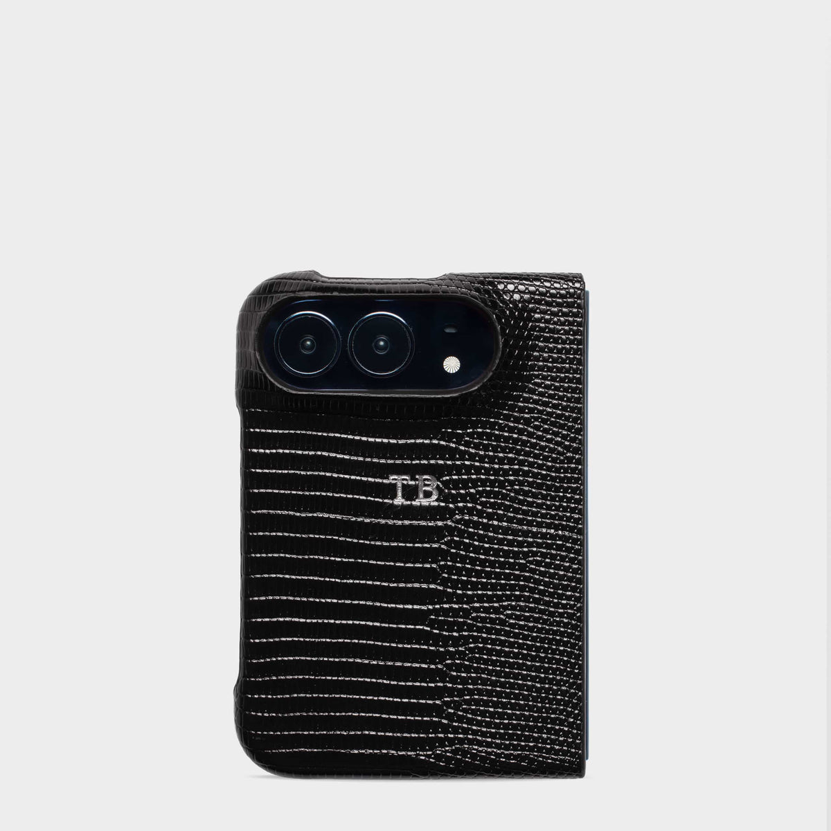 Black Lizard Texture Personalized Snap Case iPhone Duo