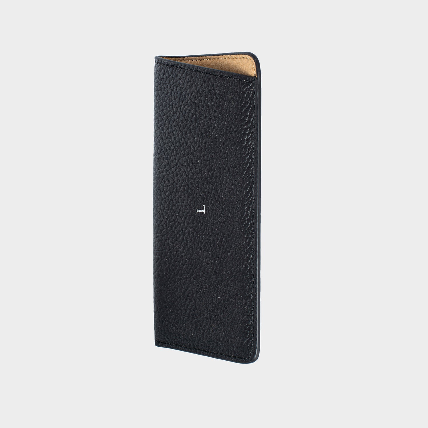 Black Leather Personalized Glasses Case