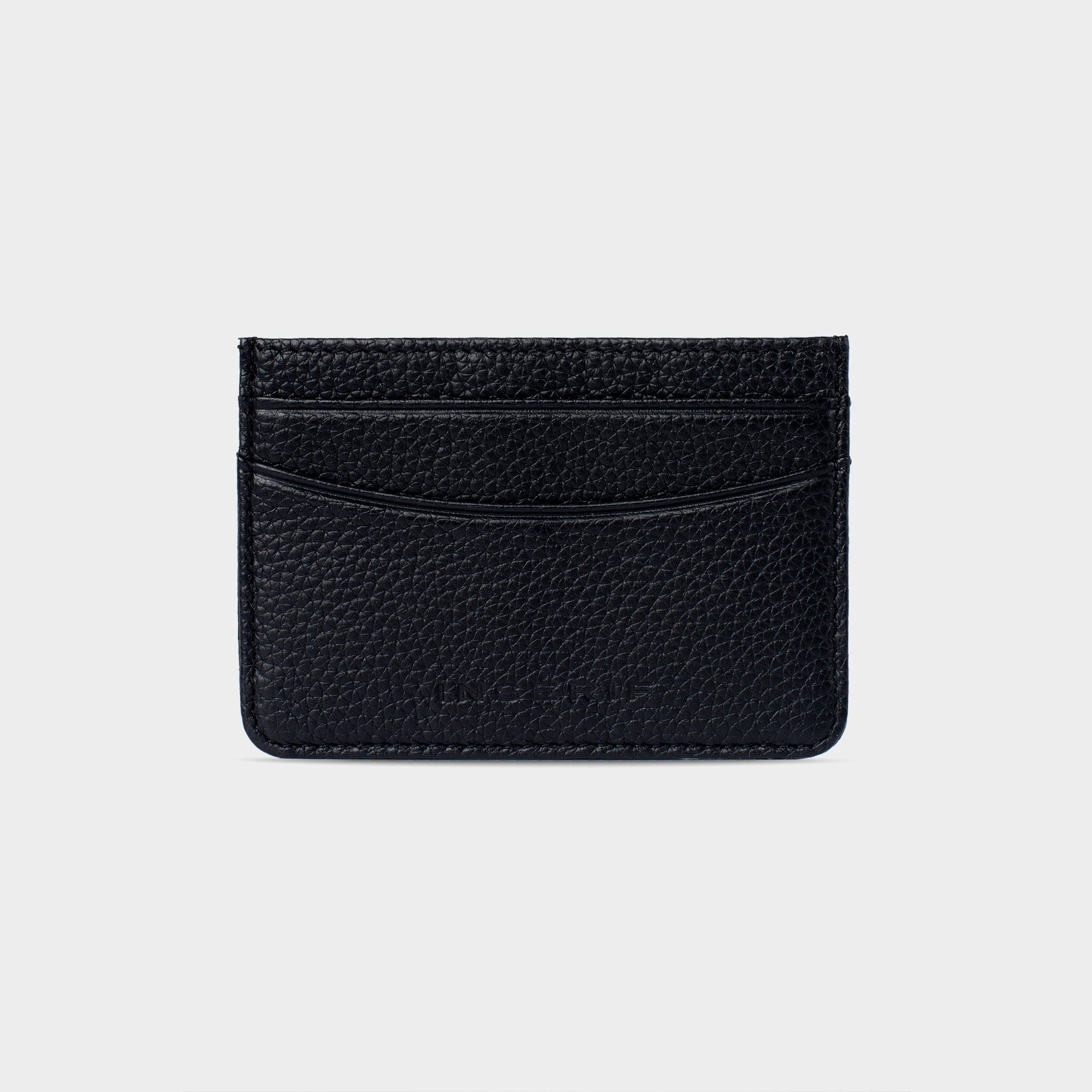 Black Leather Personalized Card Holder