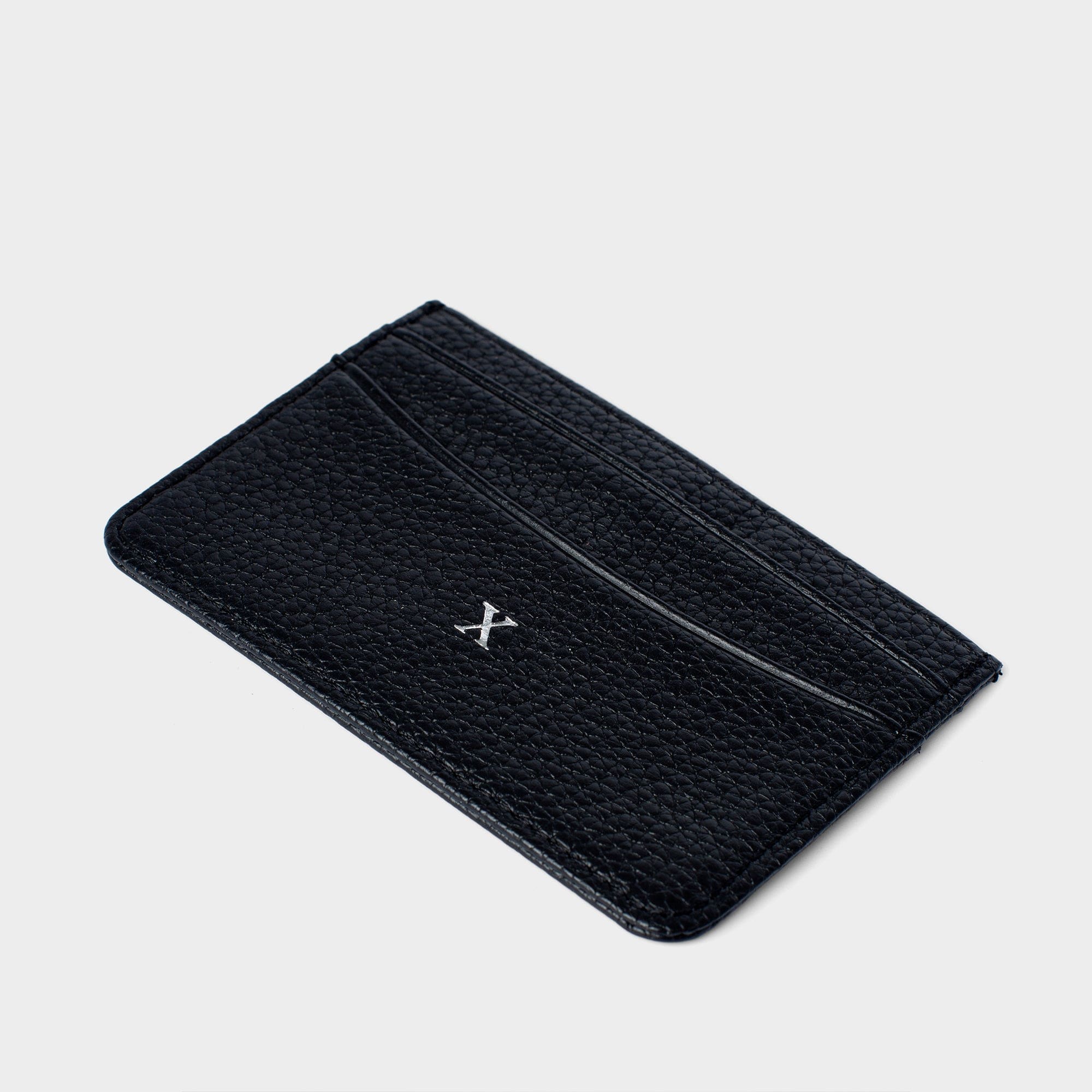 Black Leather Personalized Card Holder