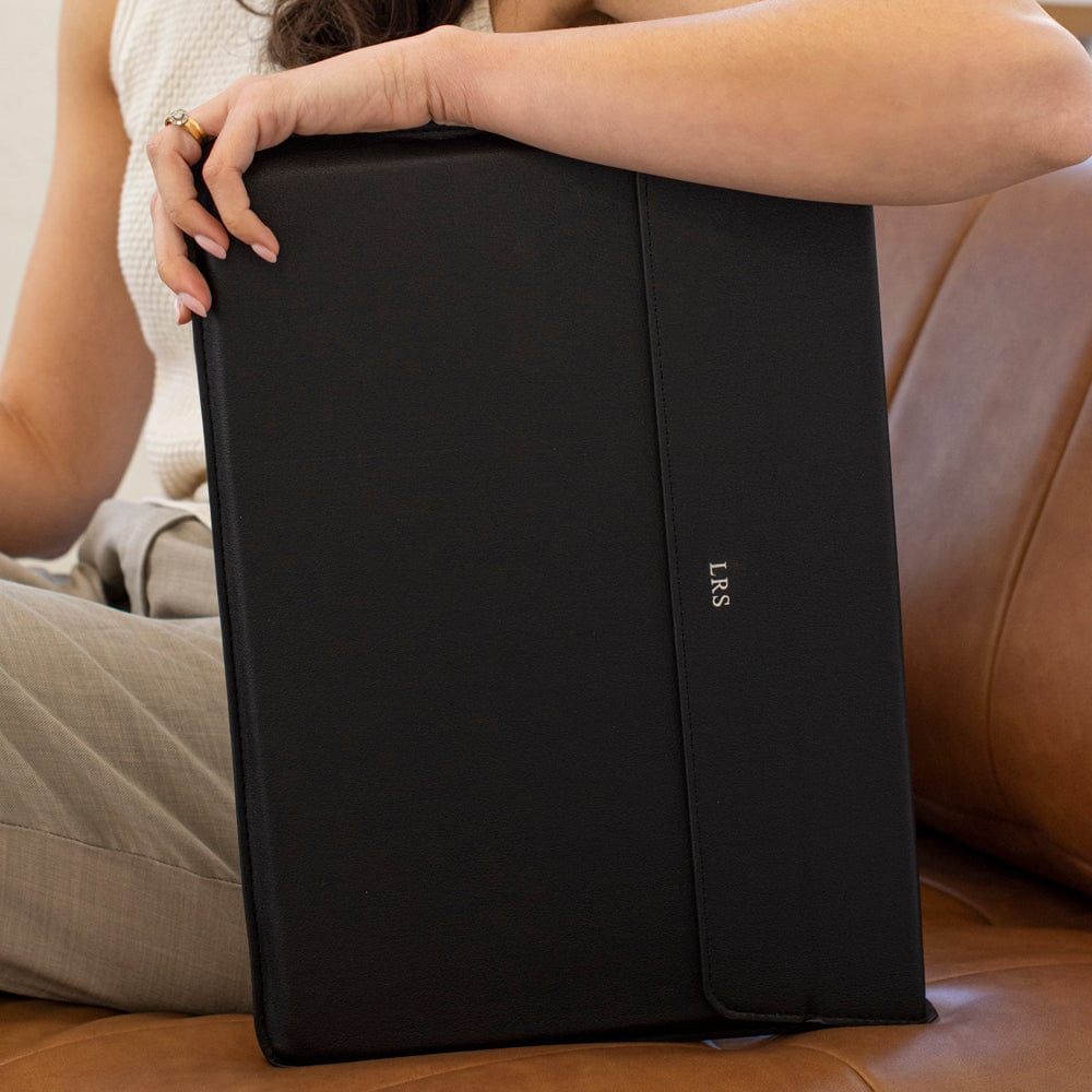 Black Personalized Laptop Sleeve with Stand