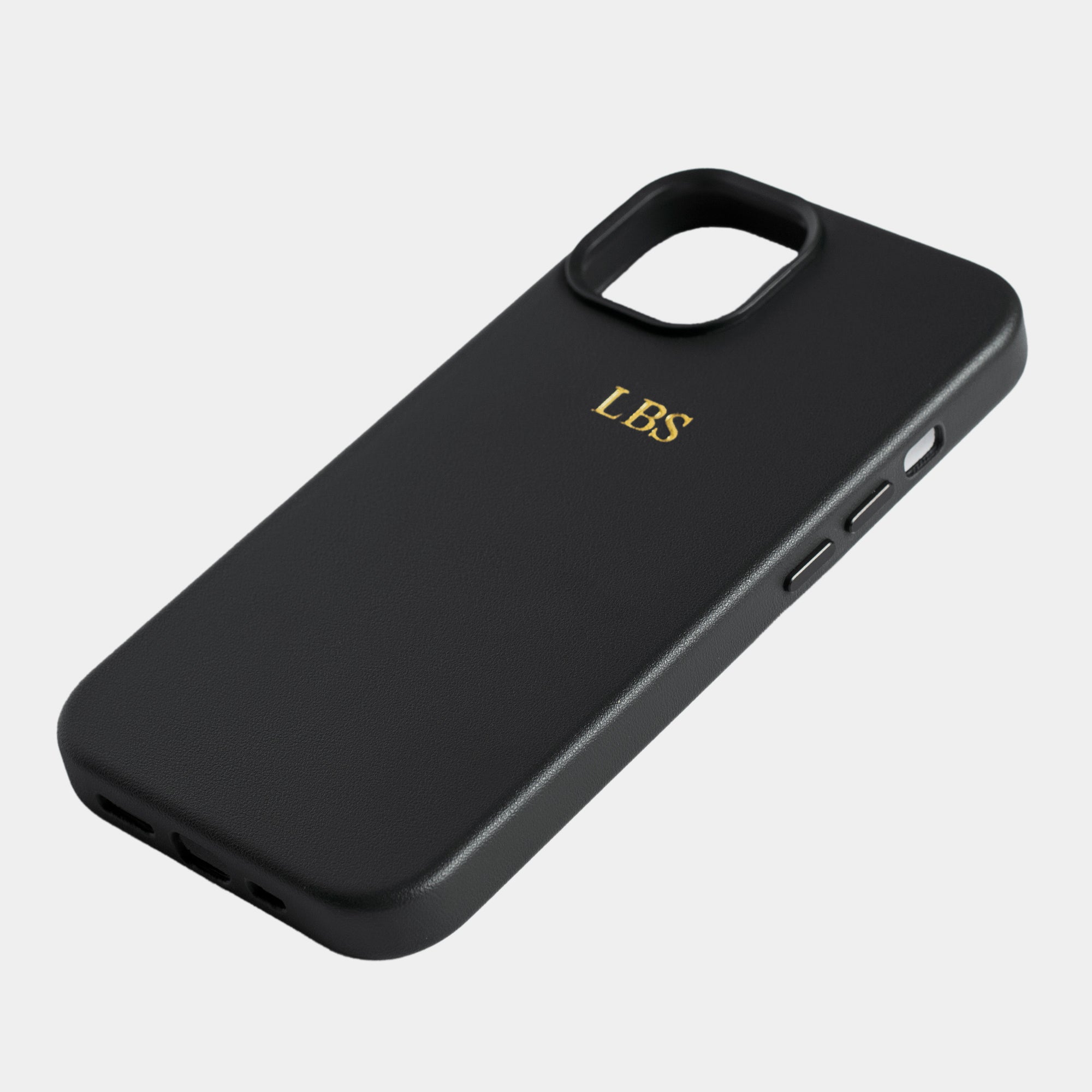Black MagSafe Grain Texture Personalized Case