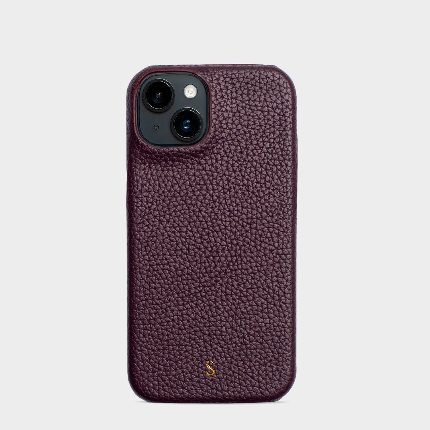Burgundy Pebble Texture Personalized Snap Case