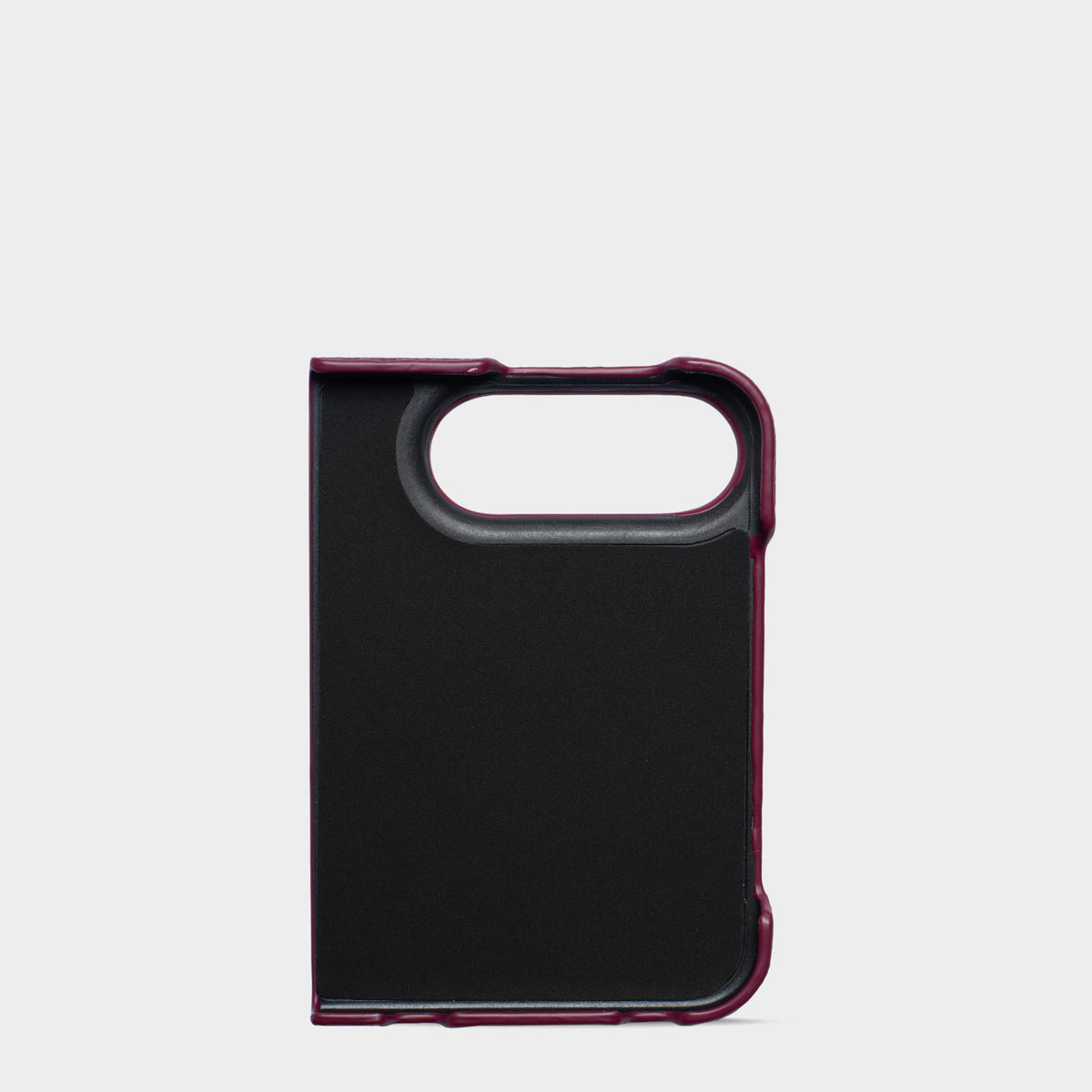 Burgundy Pebble Texture Personalized Snap Case iPhone Duo