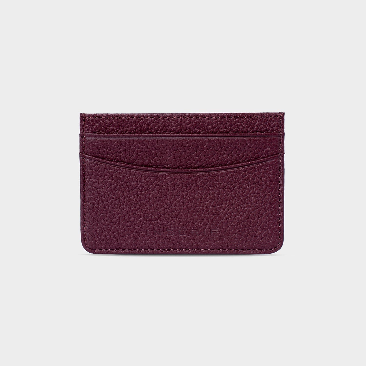Burgundy Leather Personalized Card Holder