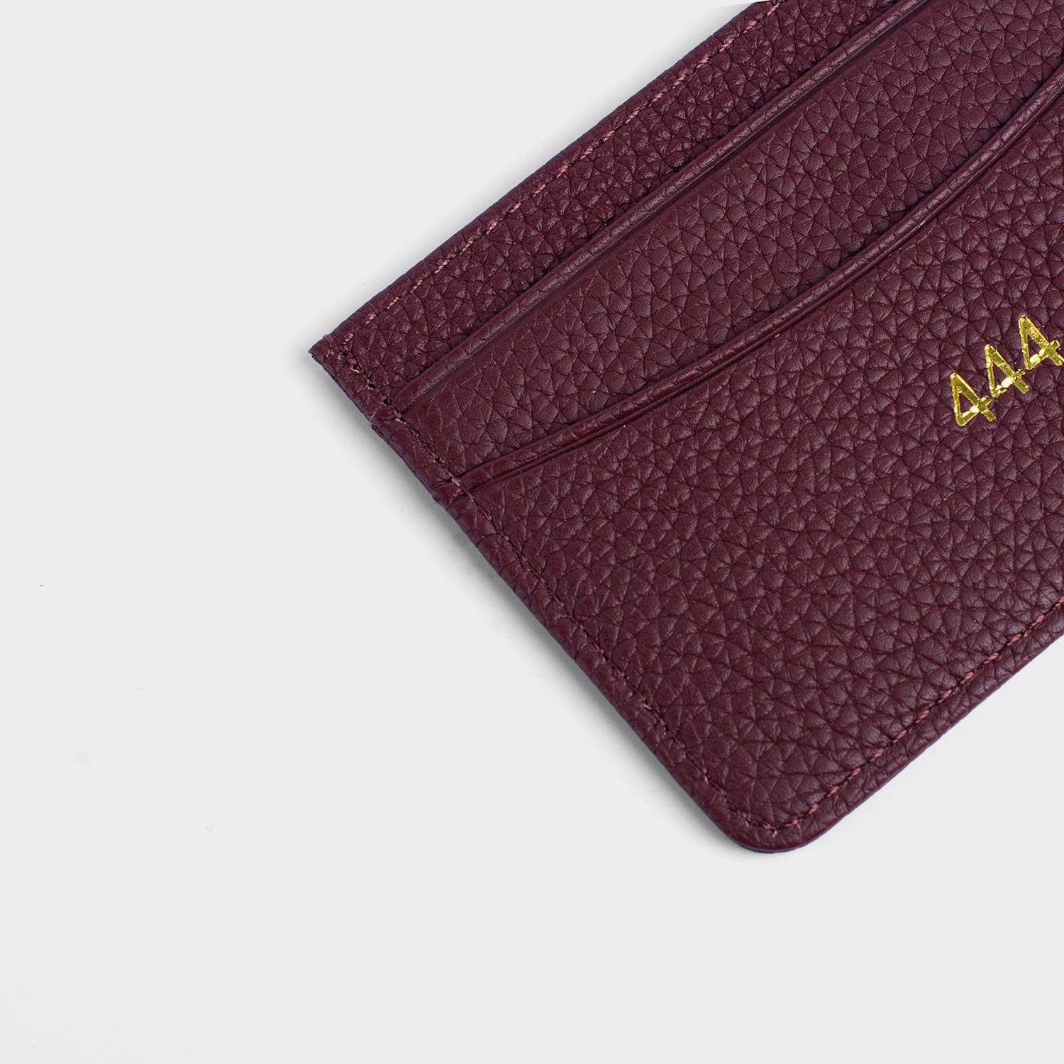 Burgundy Leather Personalized Card Holder