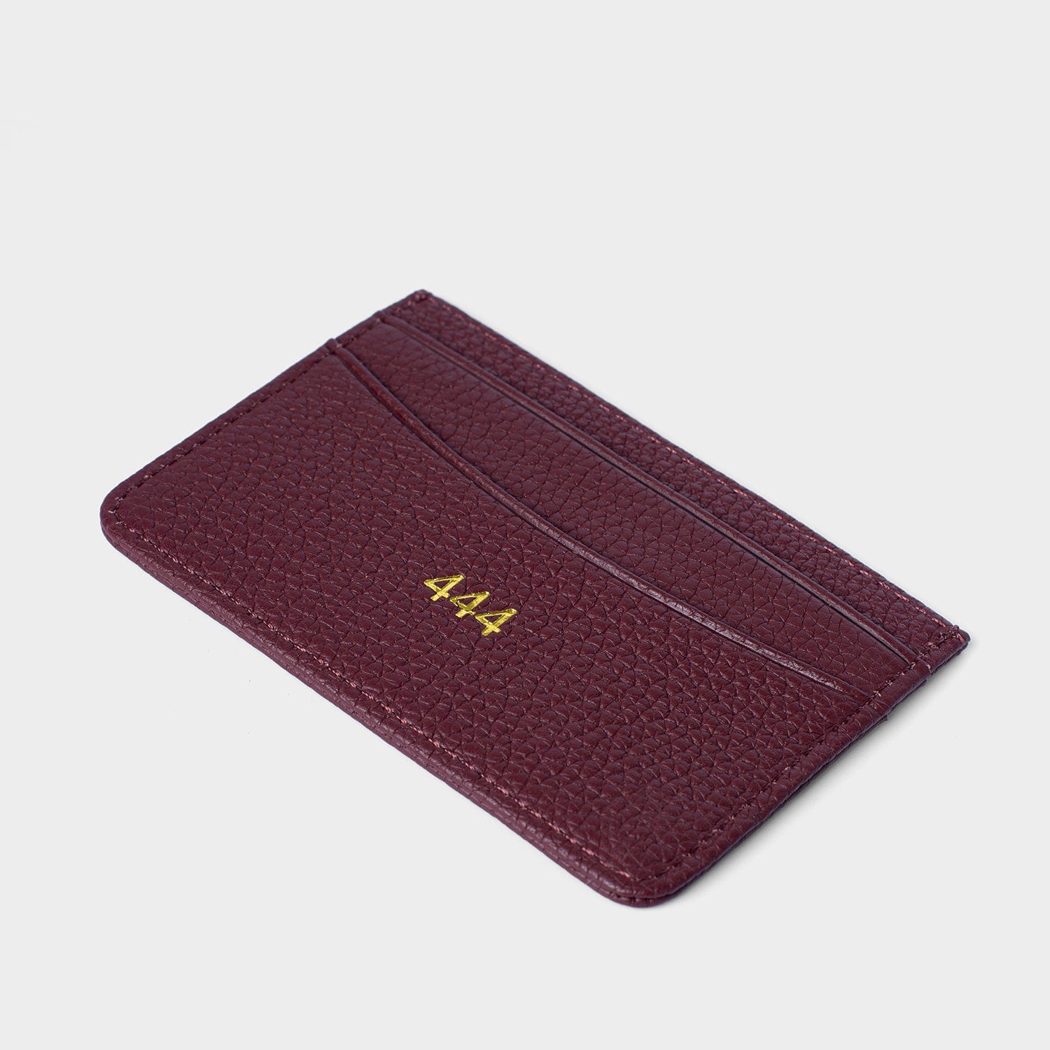 Burgundy Leather Personalized Card Holder