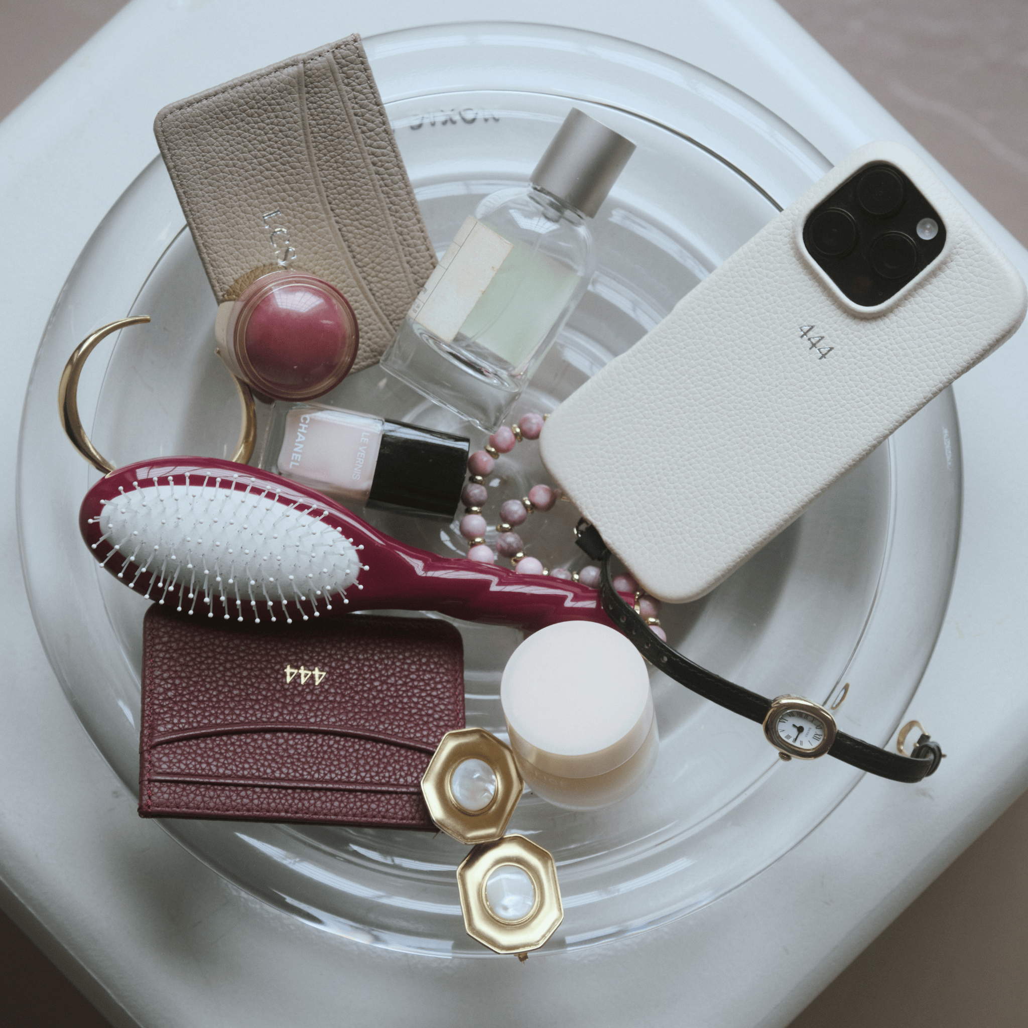 Burgundy Lizard Leather Personalized Card Holder