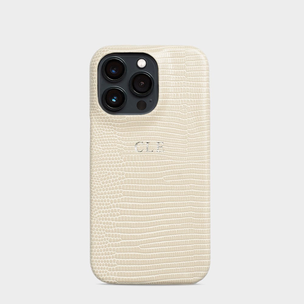 Butter Yellow Lizard Texture Personalized Snap Case