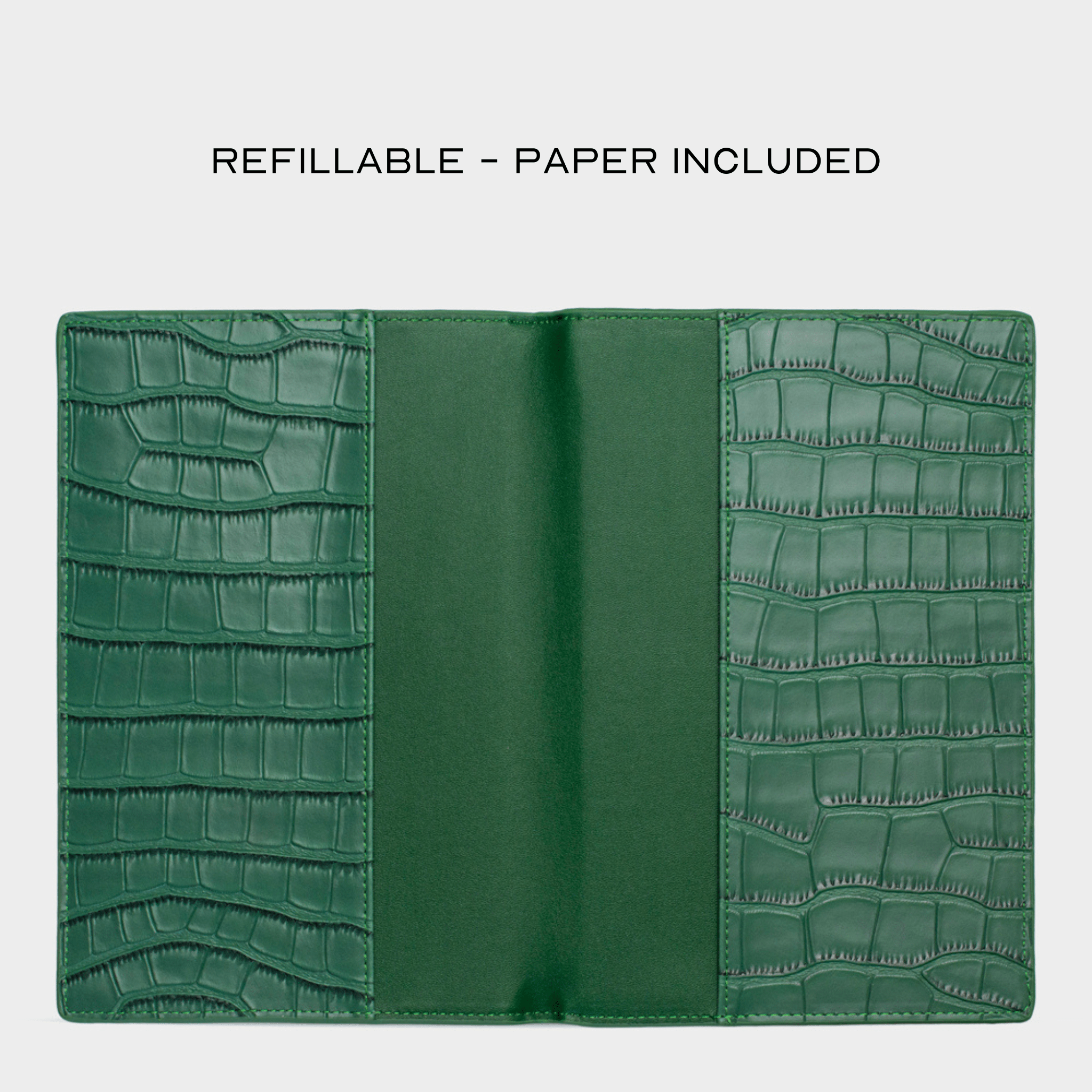 Dark Green Lizard Texture Personalized Notebook