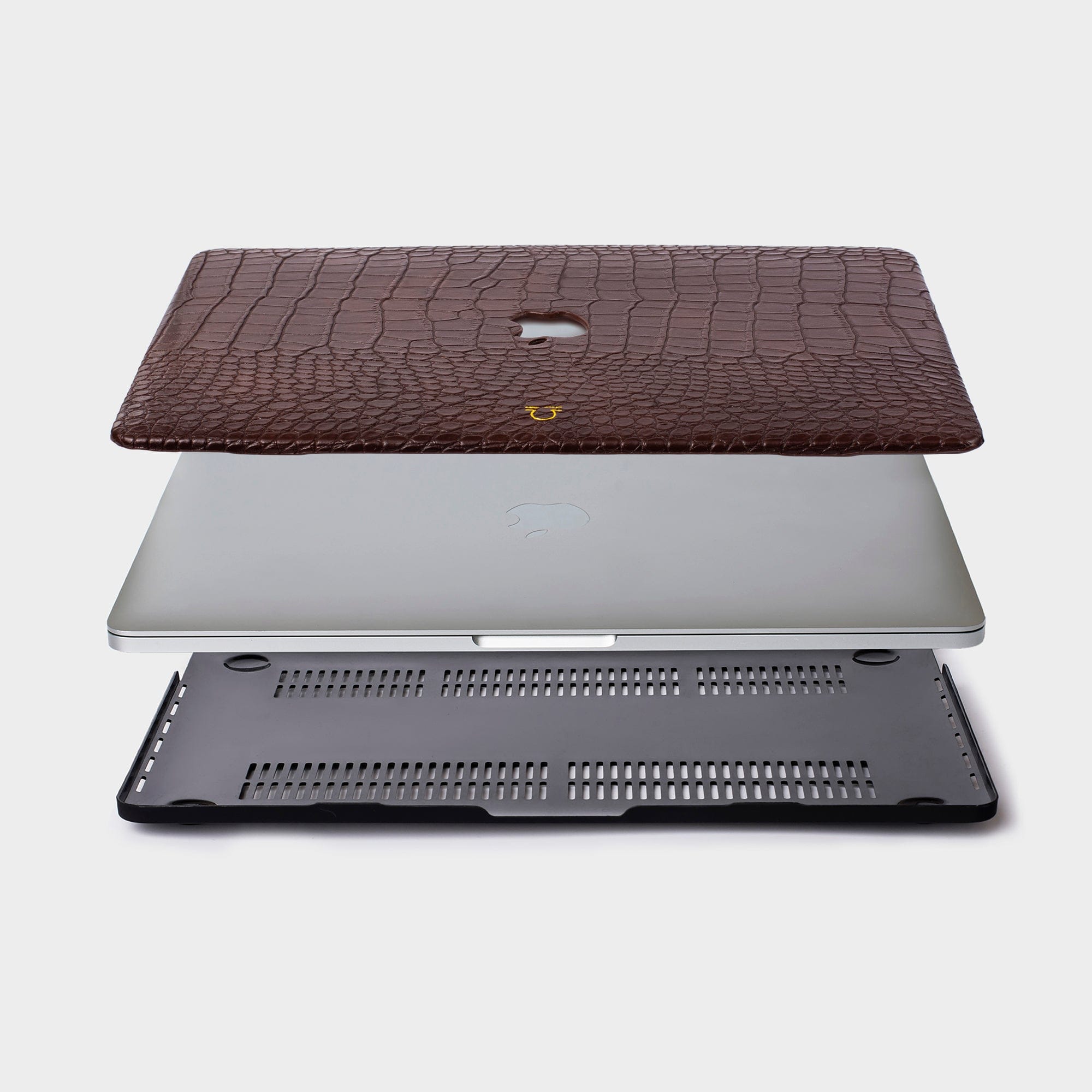 Dark Brown Lizard MacBook Personalized Case