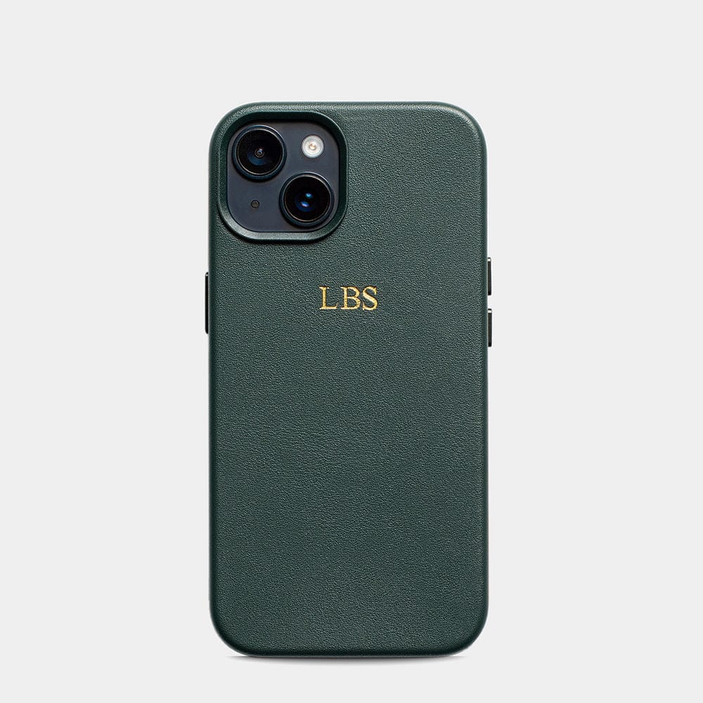 Dark Green MagSafe Grain Texture Personalized Case