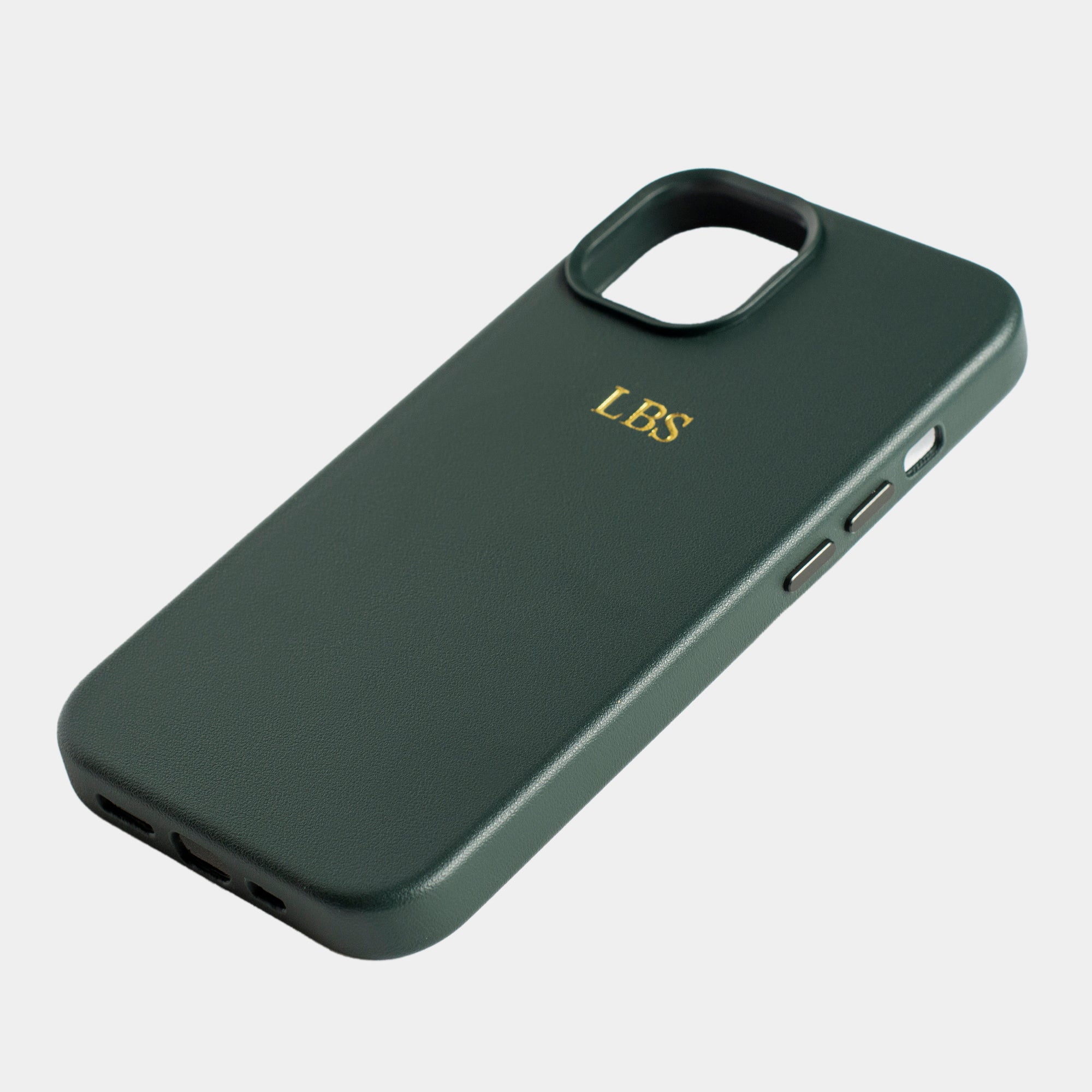 Dark Green MagSafe Grain Texture Personalized Case