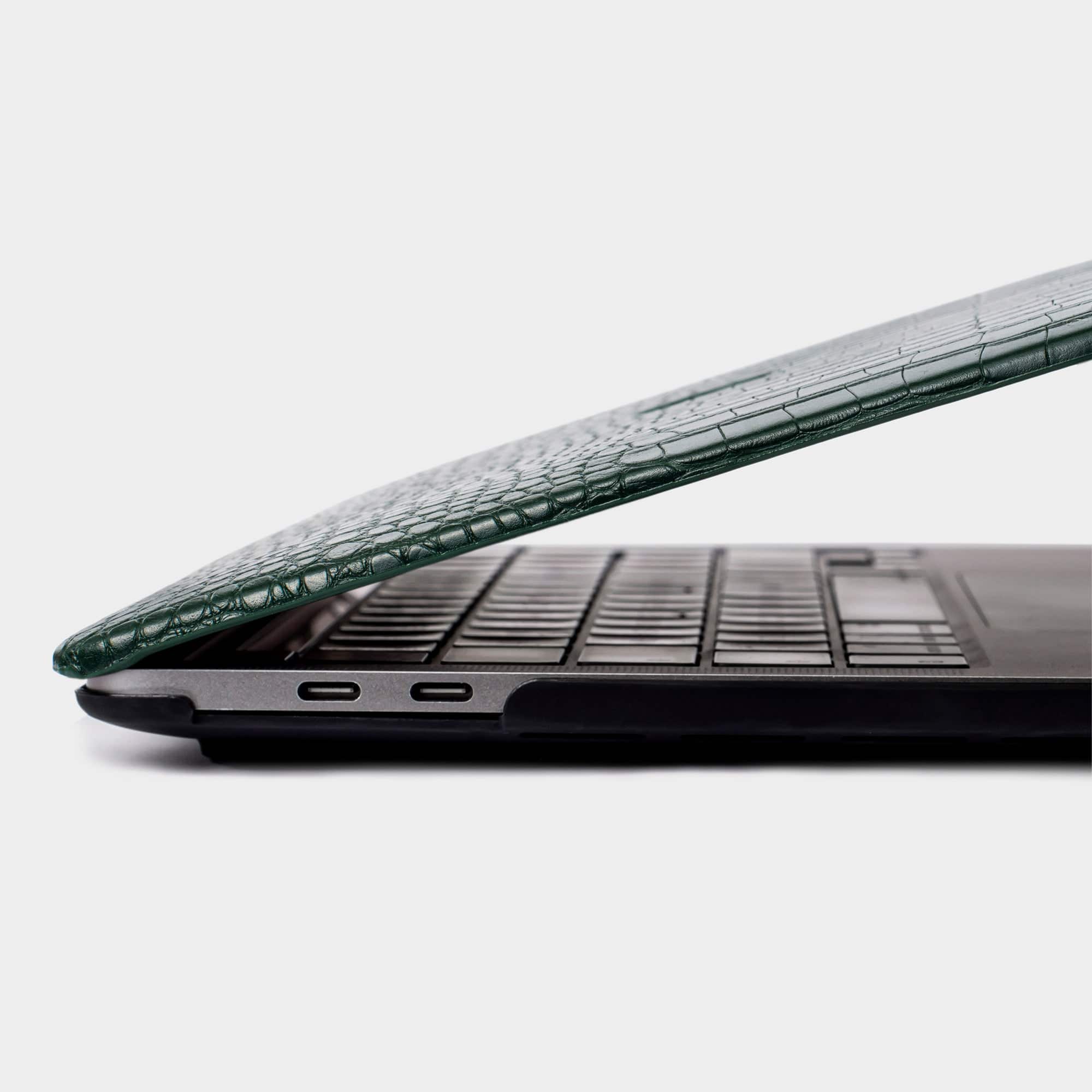 Dark Green Lizard MacBook Personalized Case