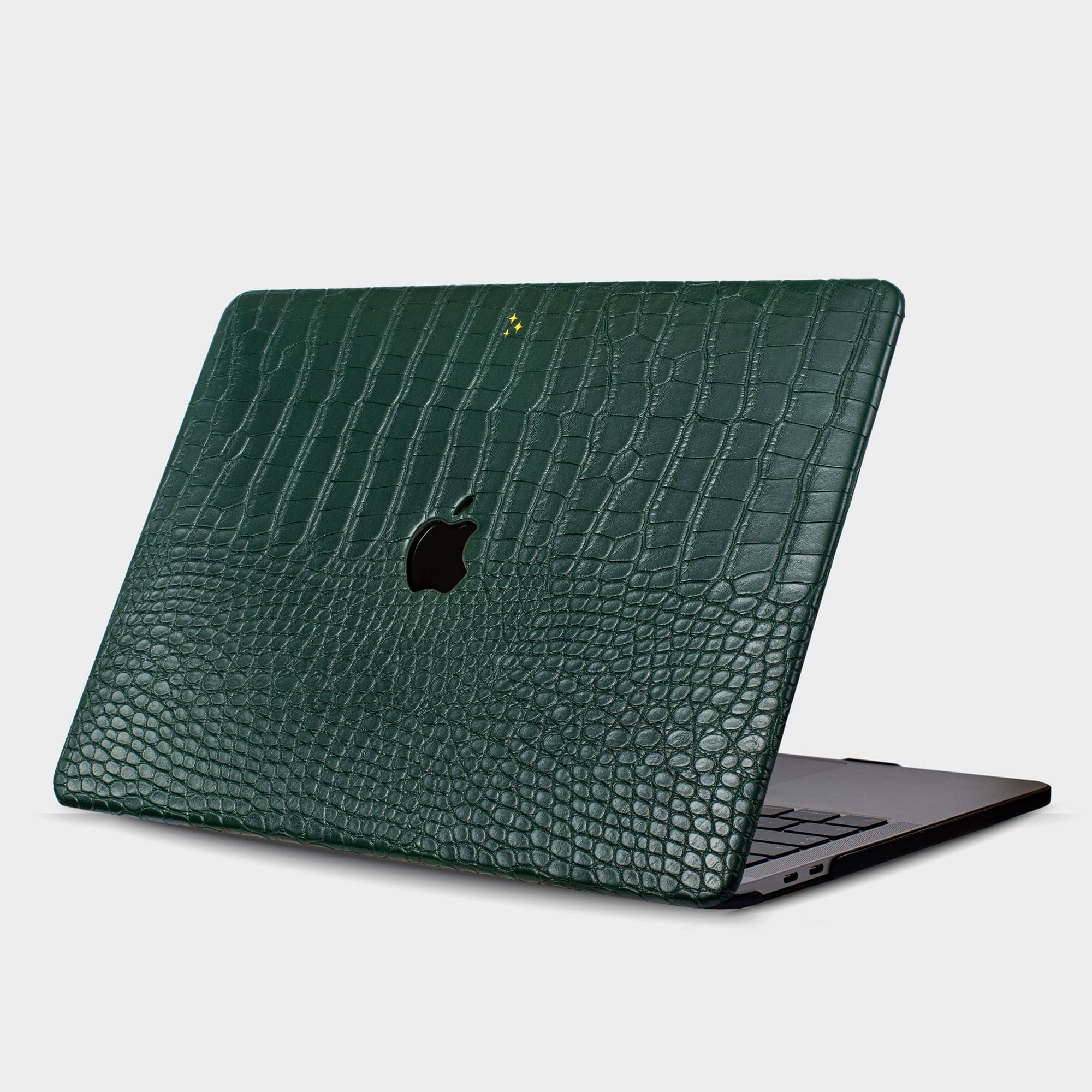 Dark Green Lizard MacBook Personalized Case