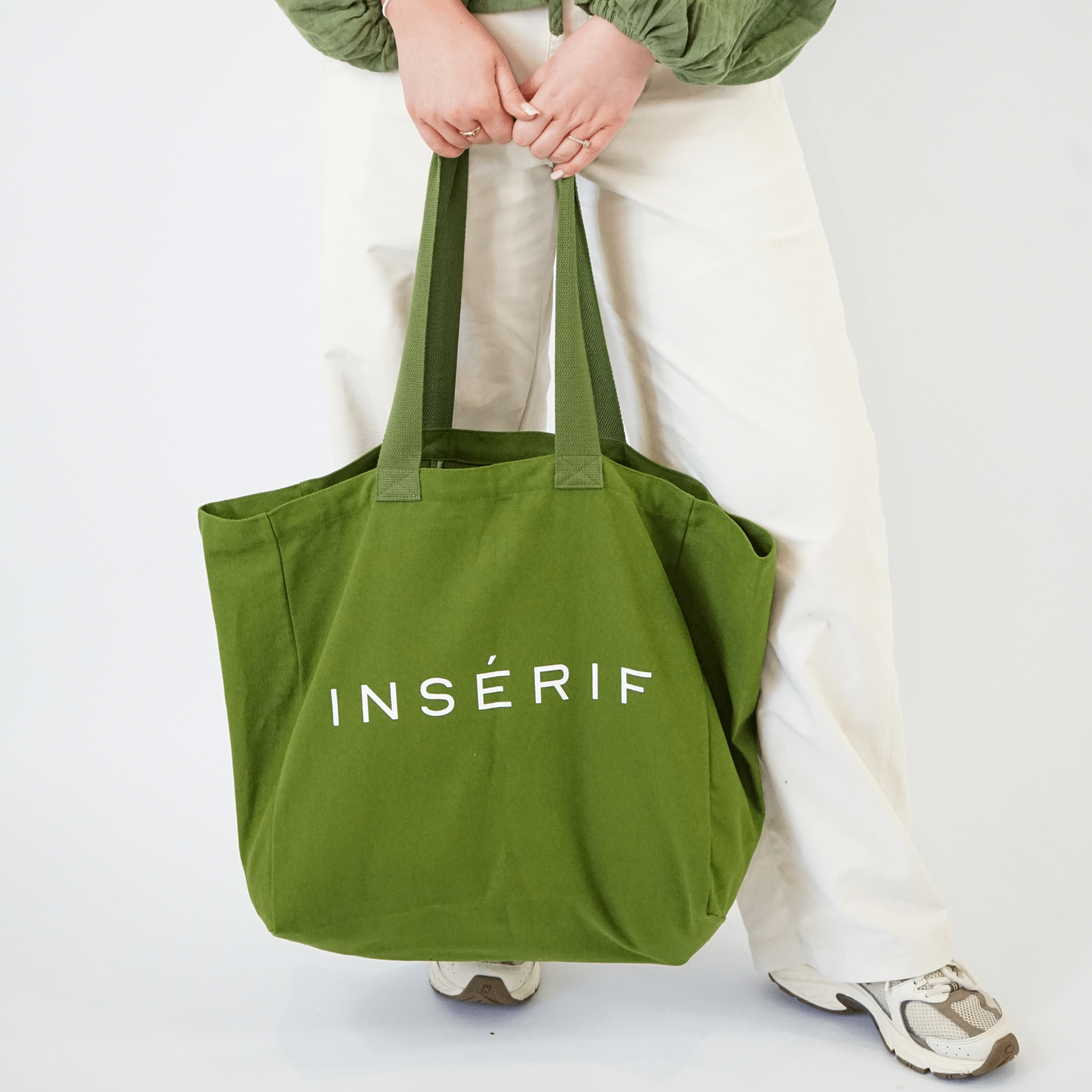 Green Oversized 100% Cotton Tote Bag