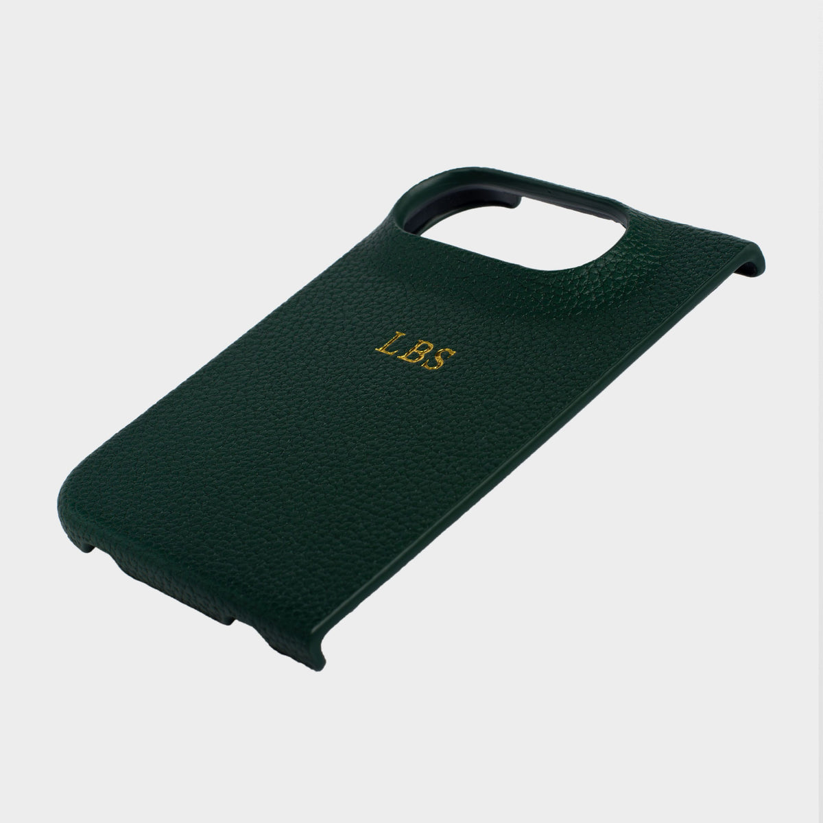 Dark Green Pebble Texture Personalized Snap Case iPhone Duo