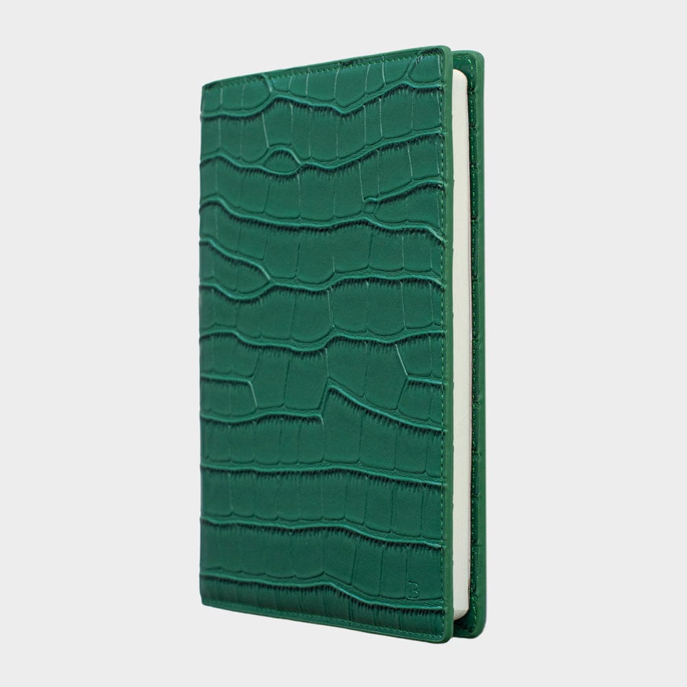 Dark Green Lizard Texture Personalized Notebook