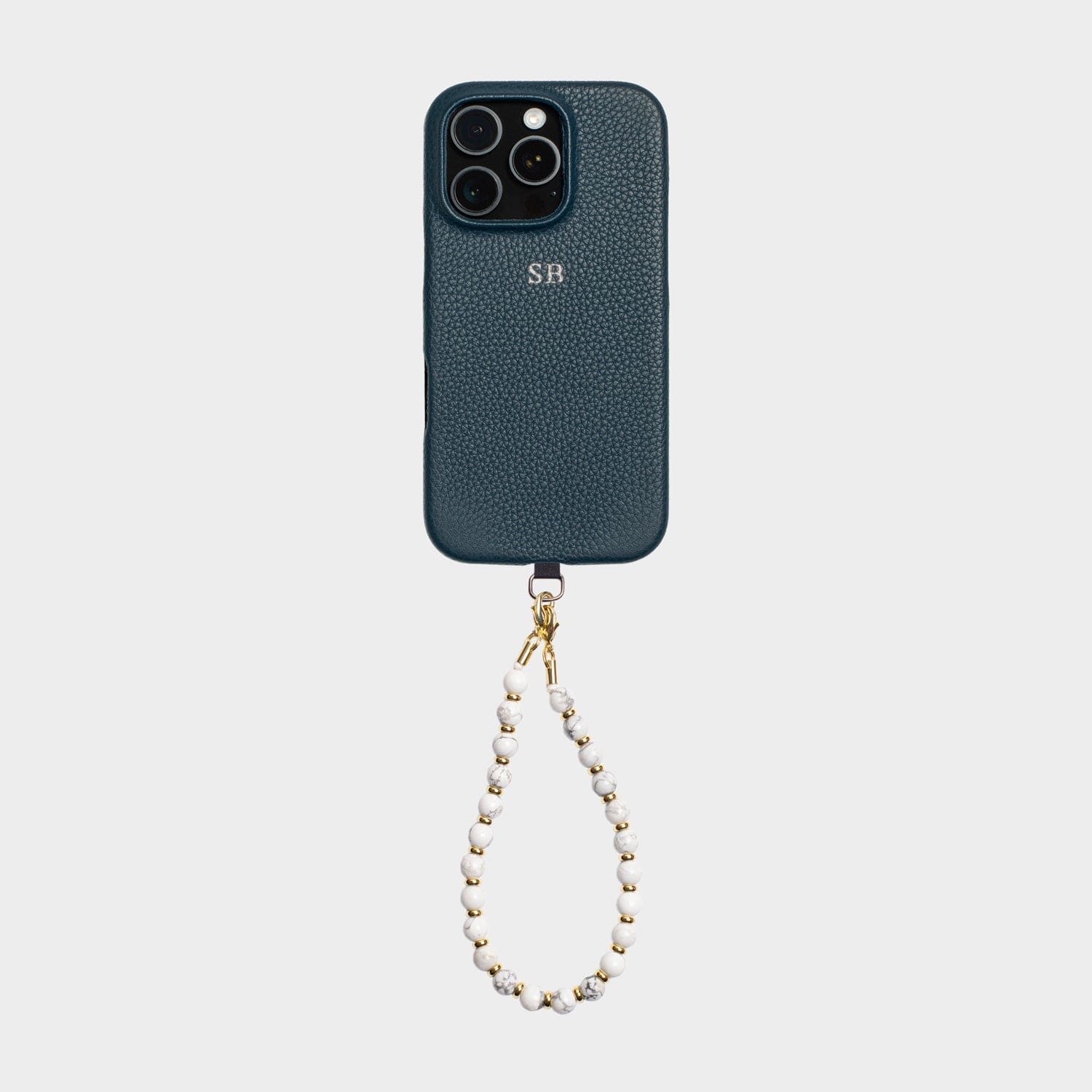 Howlite Natural Stone Phone Charm