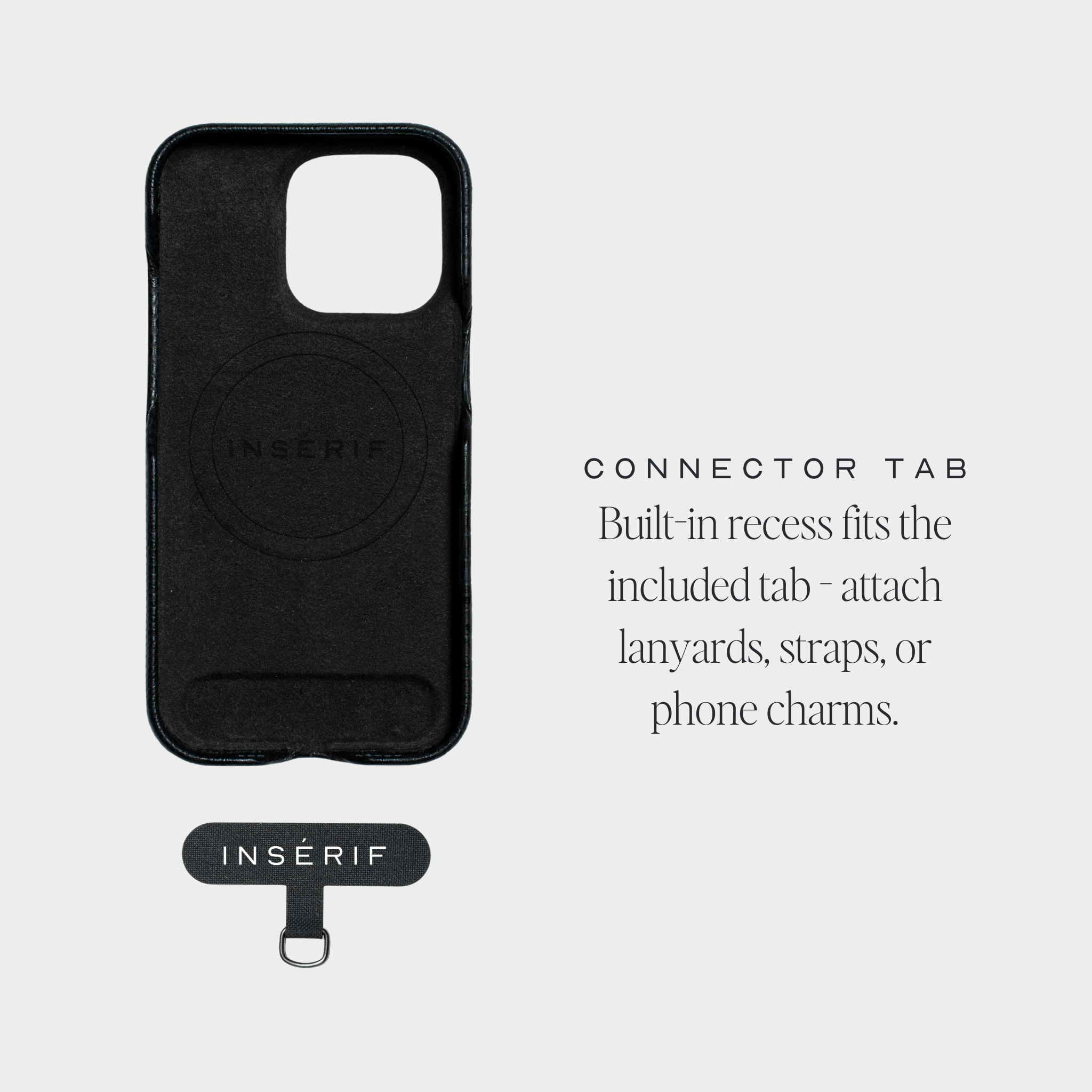 Black MagSafe Lizard Leather Personalized Case