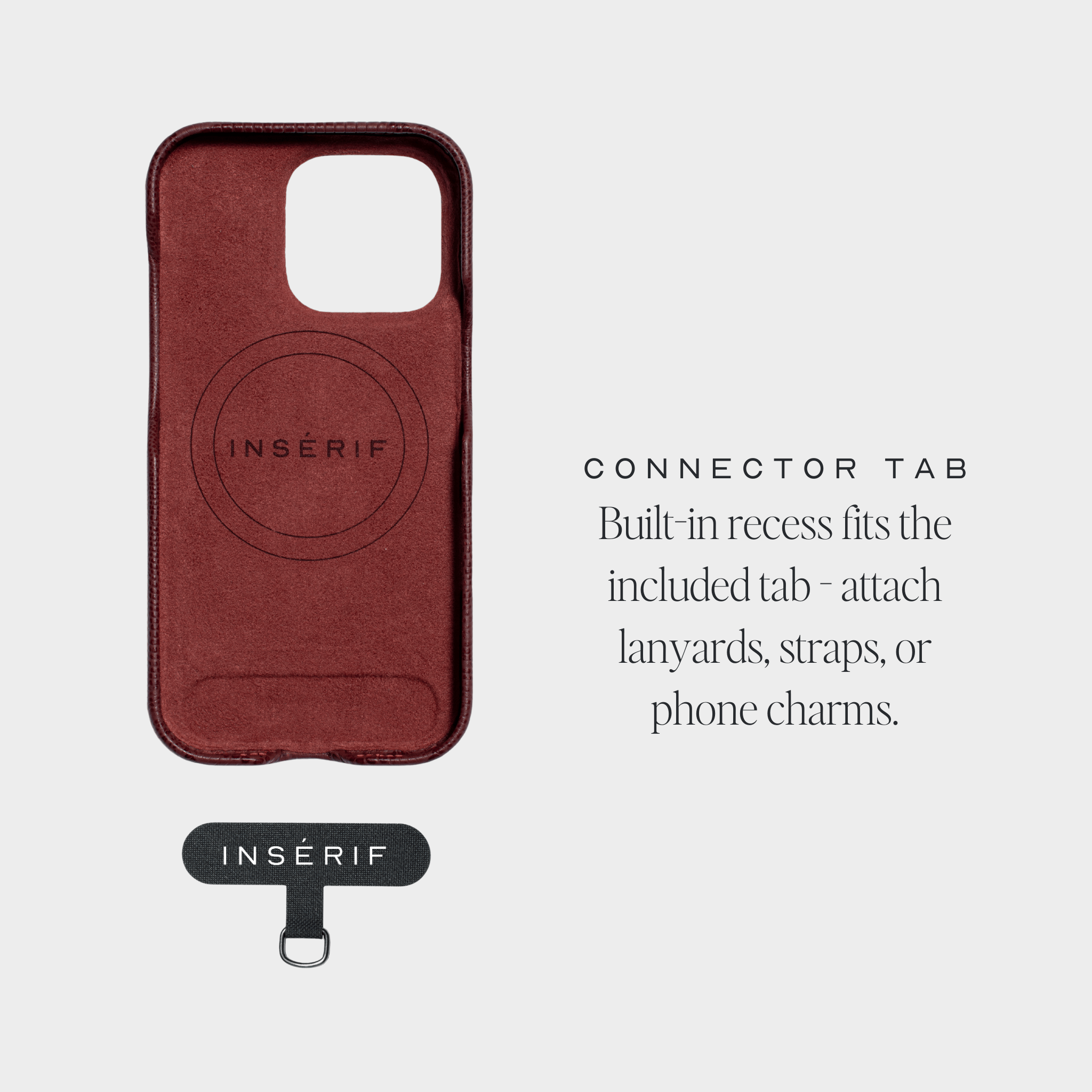 Burgundy MagSafe Lizard Leather Personalized Case