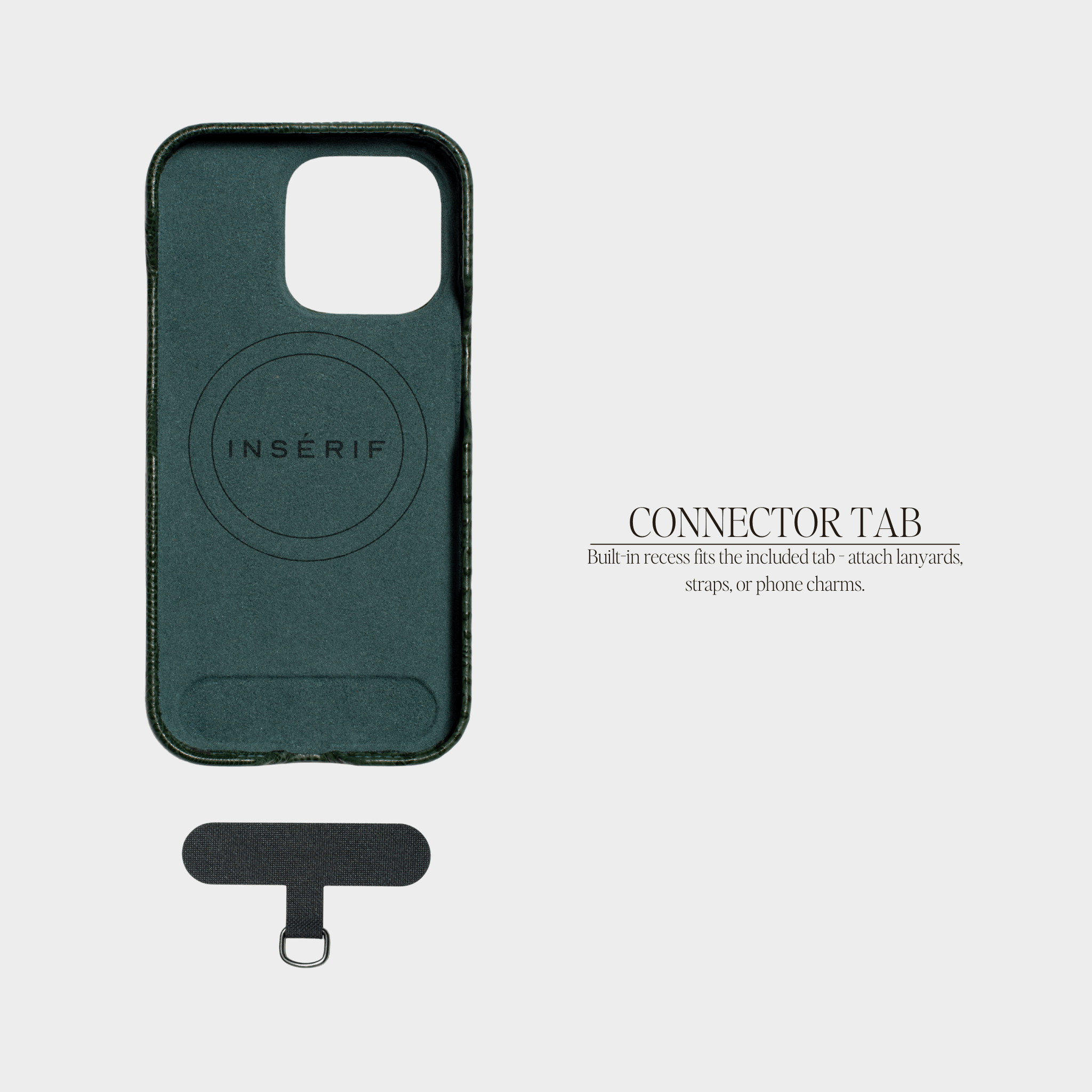 Dark Green MagSafe Lizard Leather Personalized Case