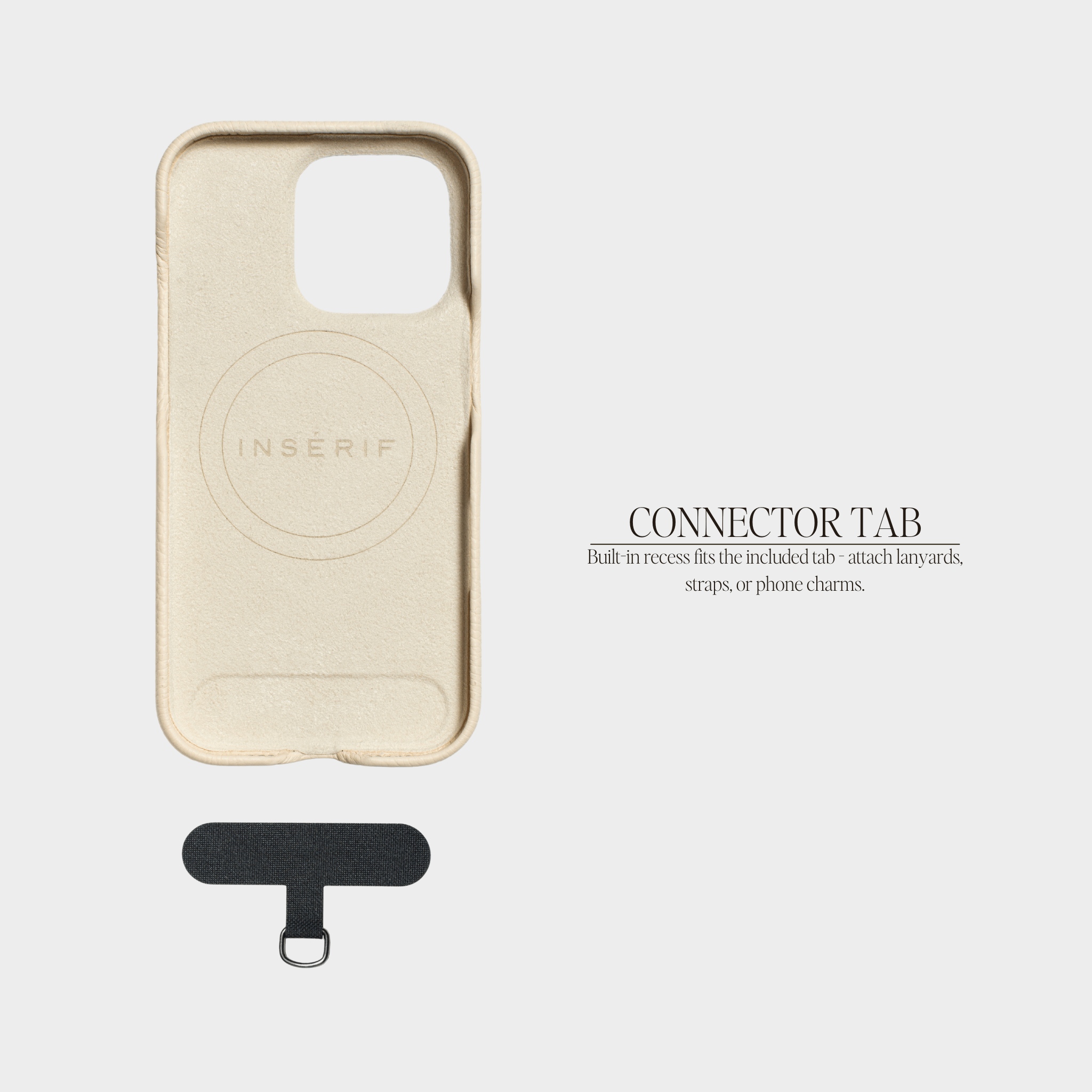 White MagSafe Pebble Leather Personalized Case