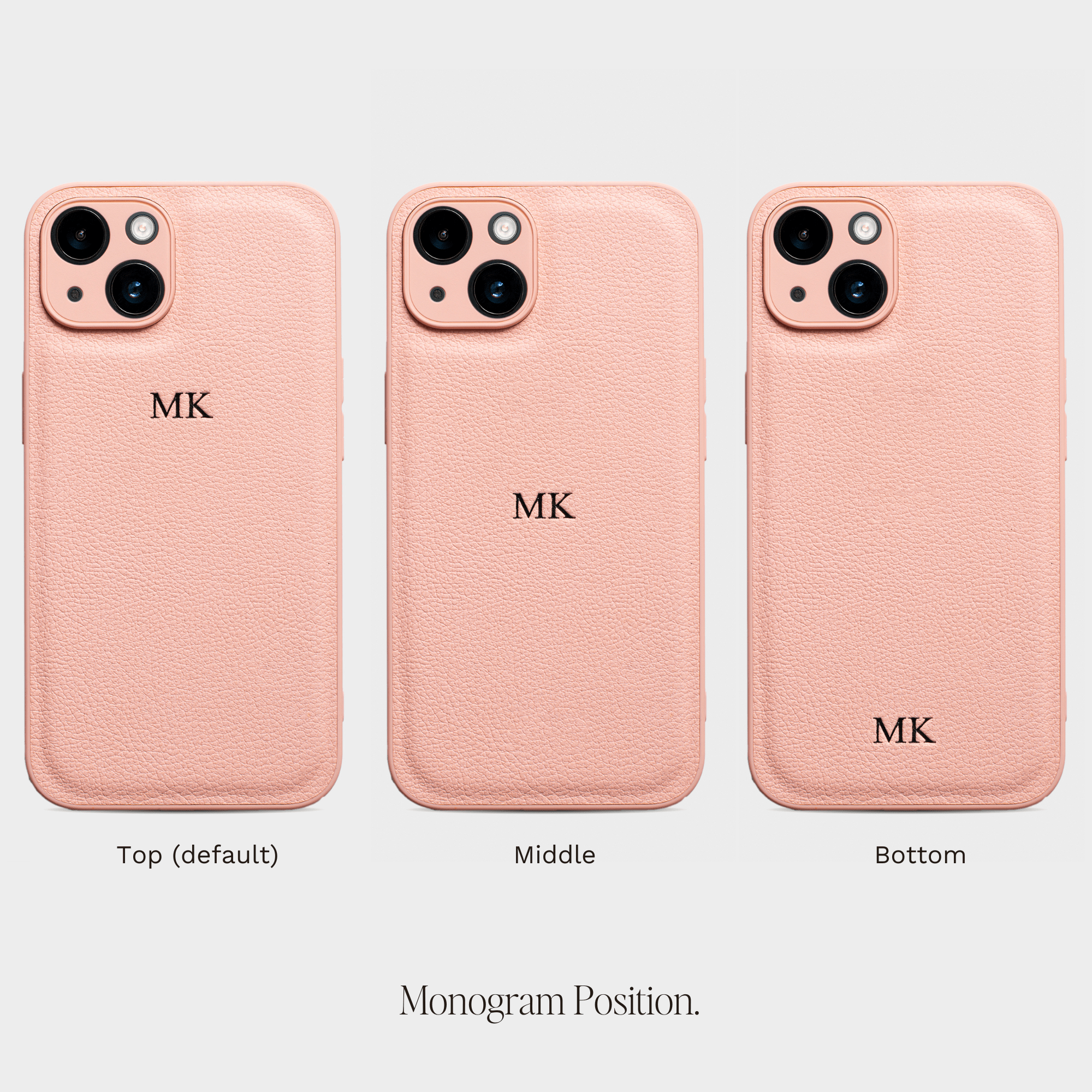 Blush Padded Personalized Monogram Case