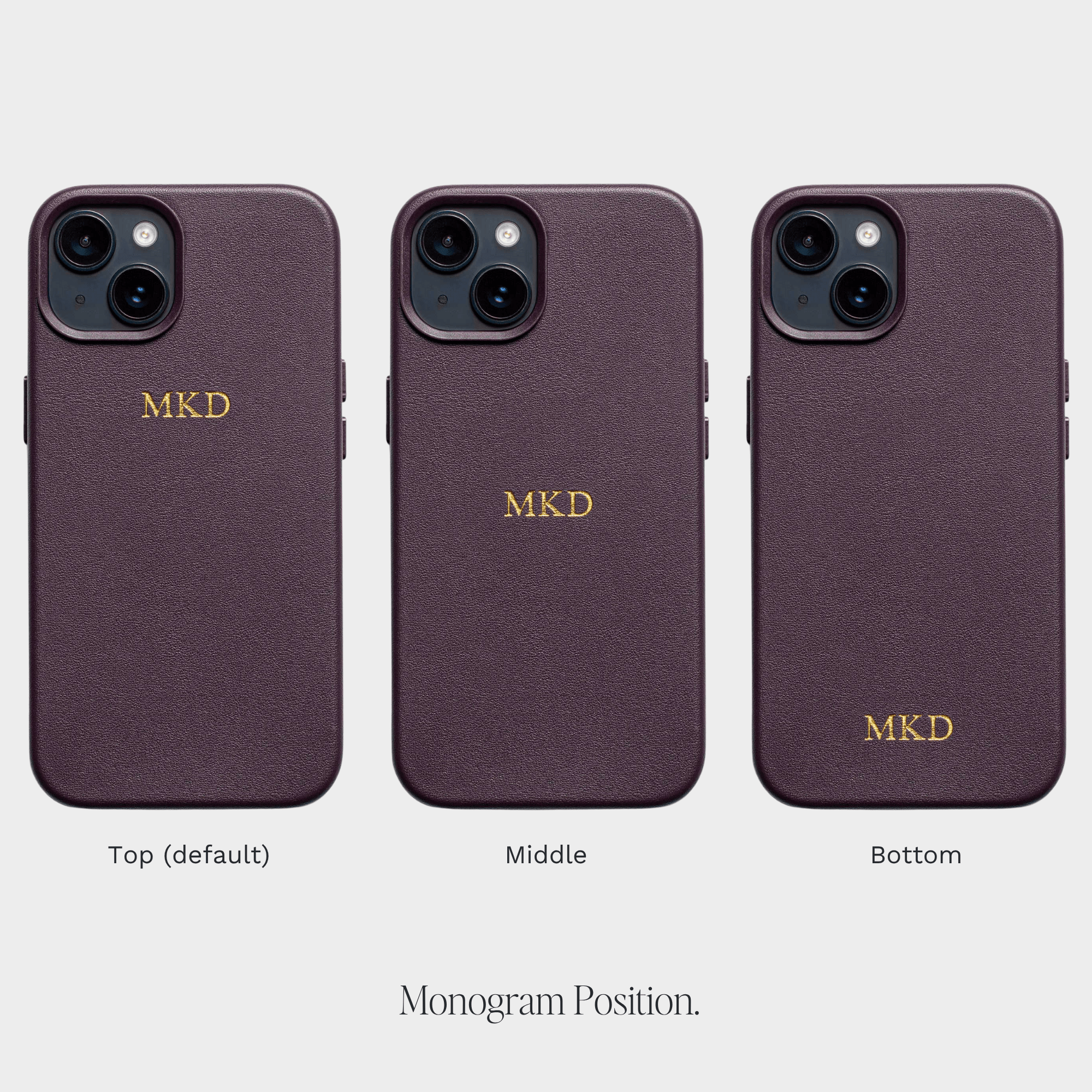 Purple MagSafe Grain Texture Personalized Case