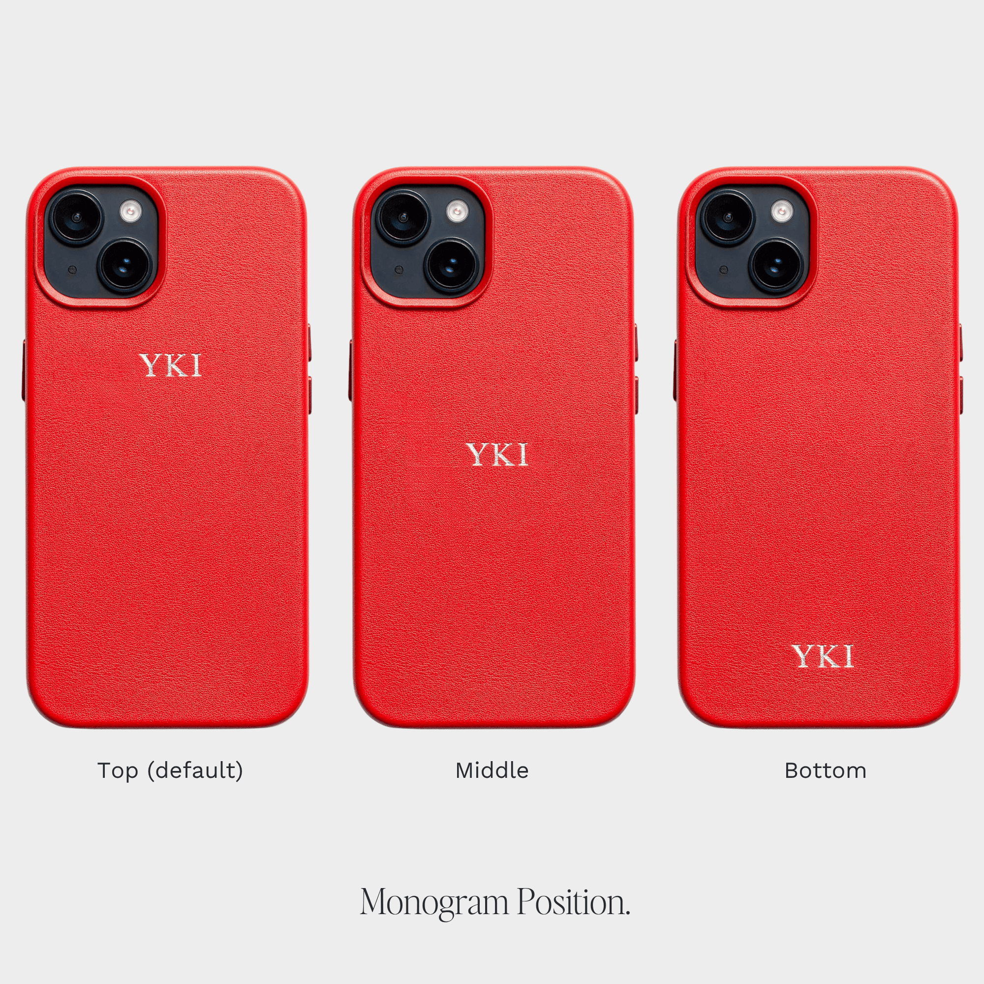 Red MagSafe Grain Texture Personalized Case