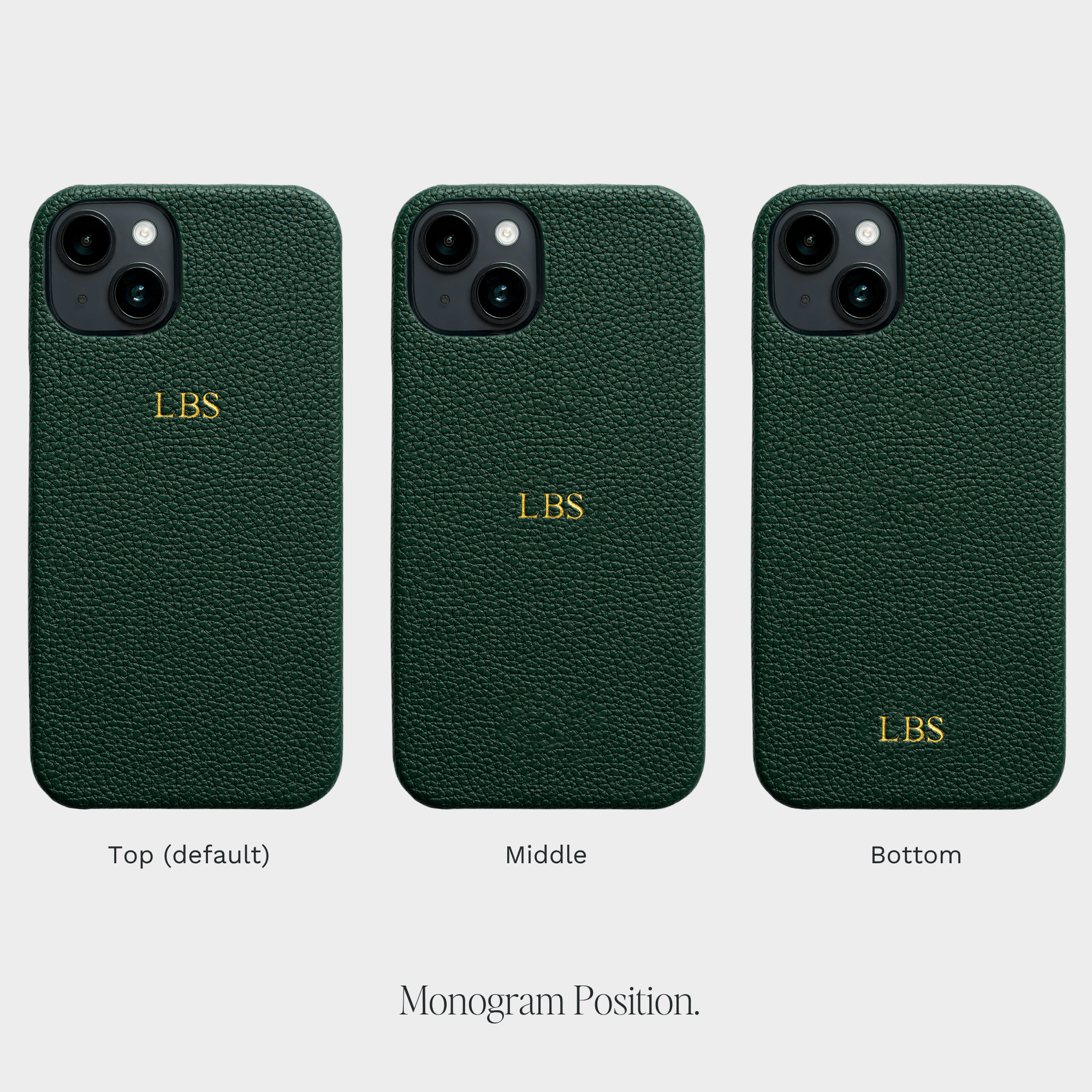 Dark Green Pebble Texture Personalized Snap Case