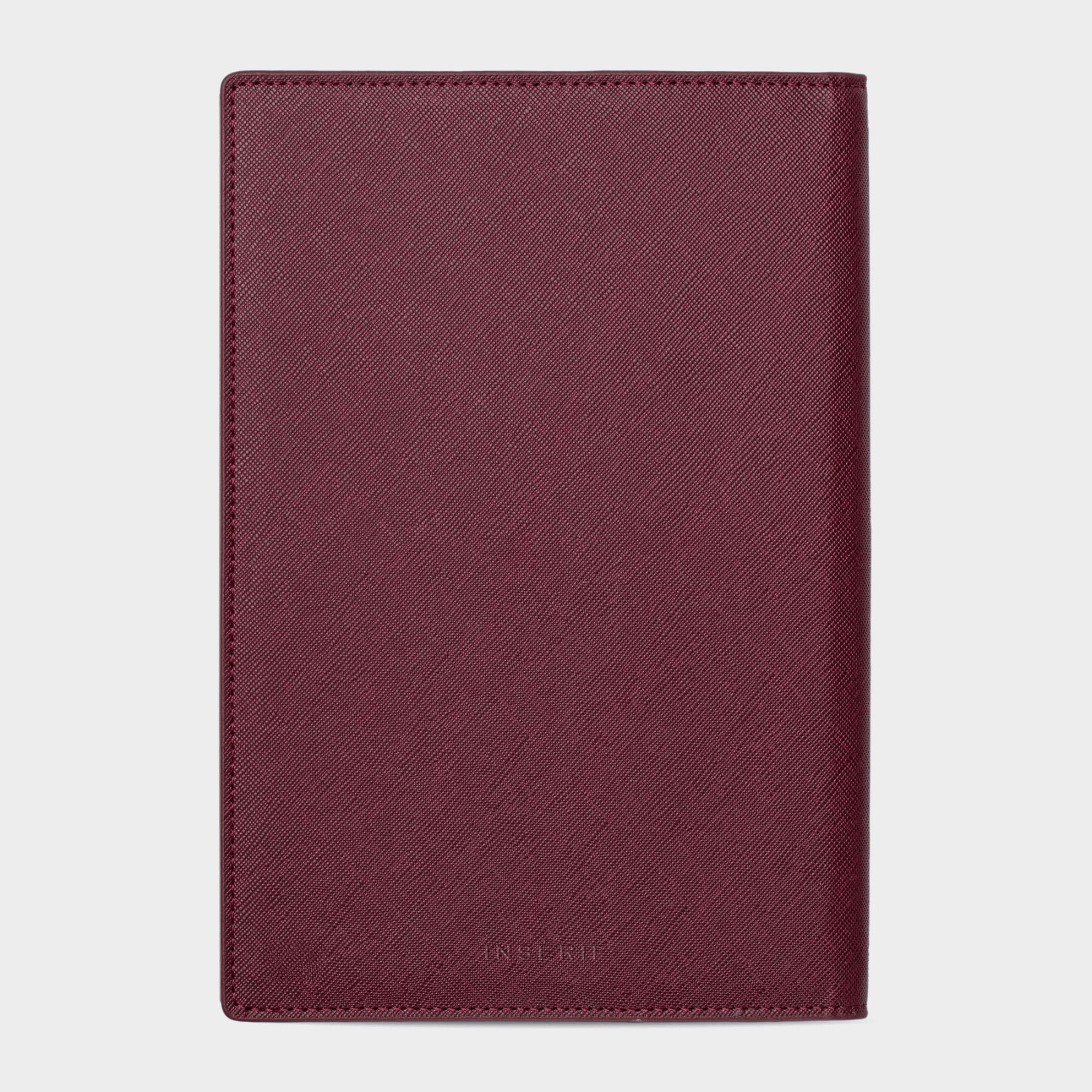 Burgundy Saffiano Texture Personalized Notebook