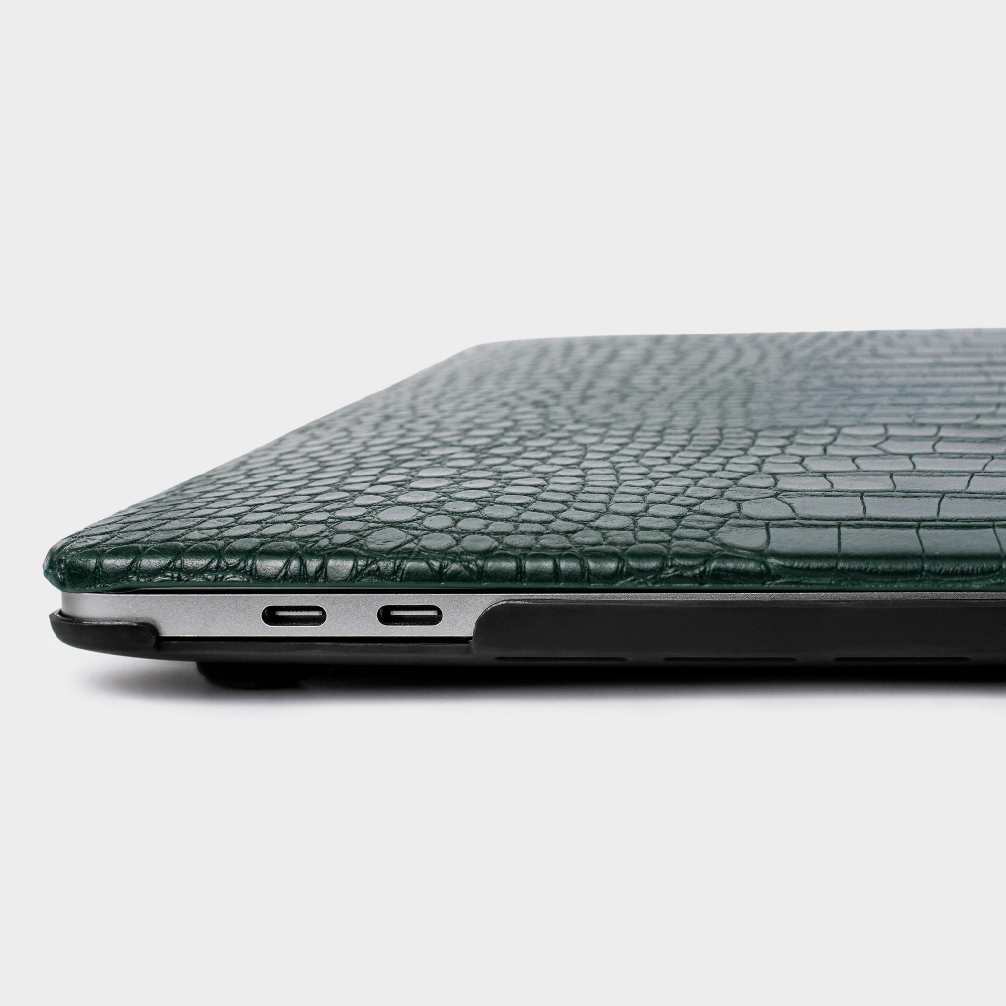 Dark Green Lizard MacBook Personalized Case