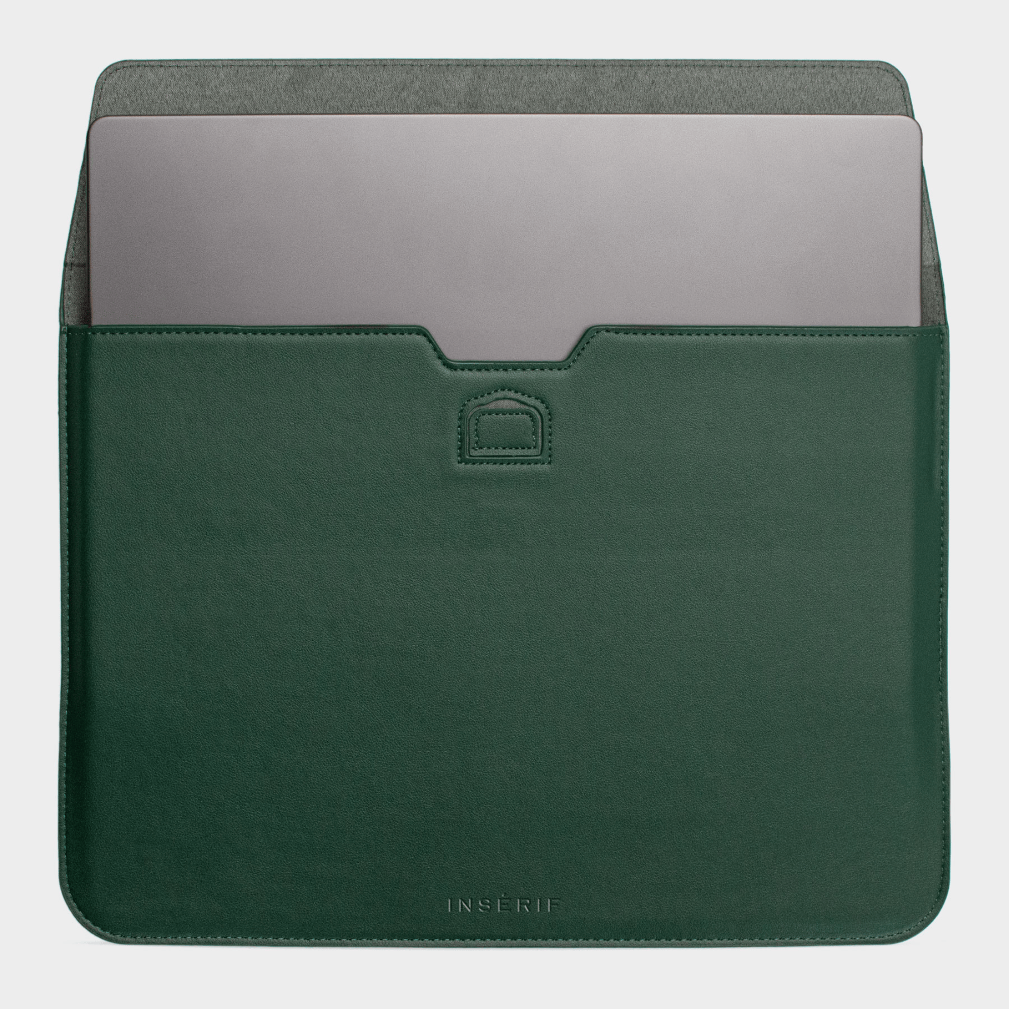 Dark Green Personalized Laptop Sleeve with Stand