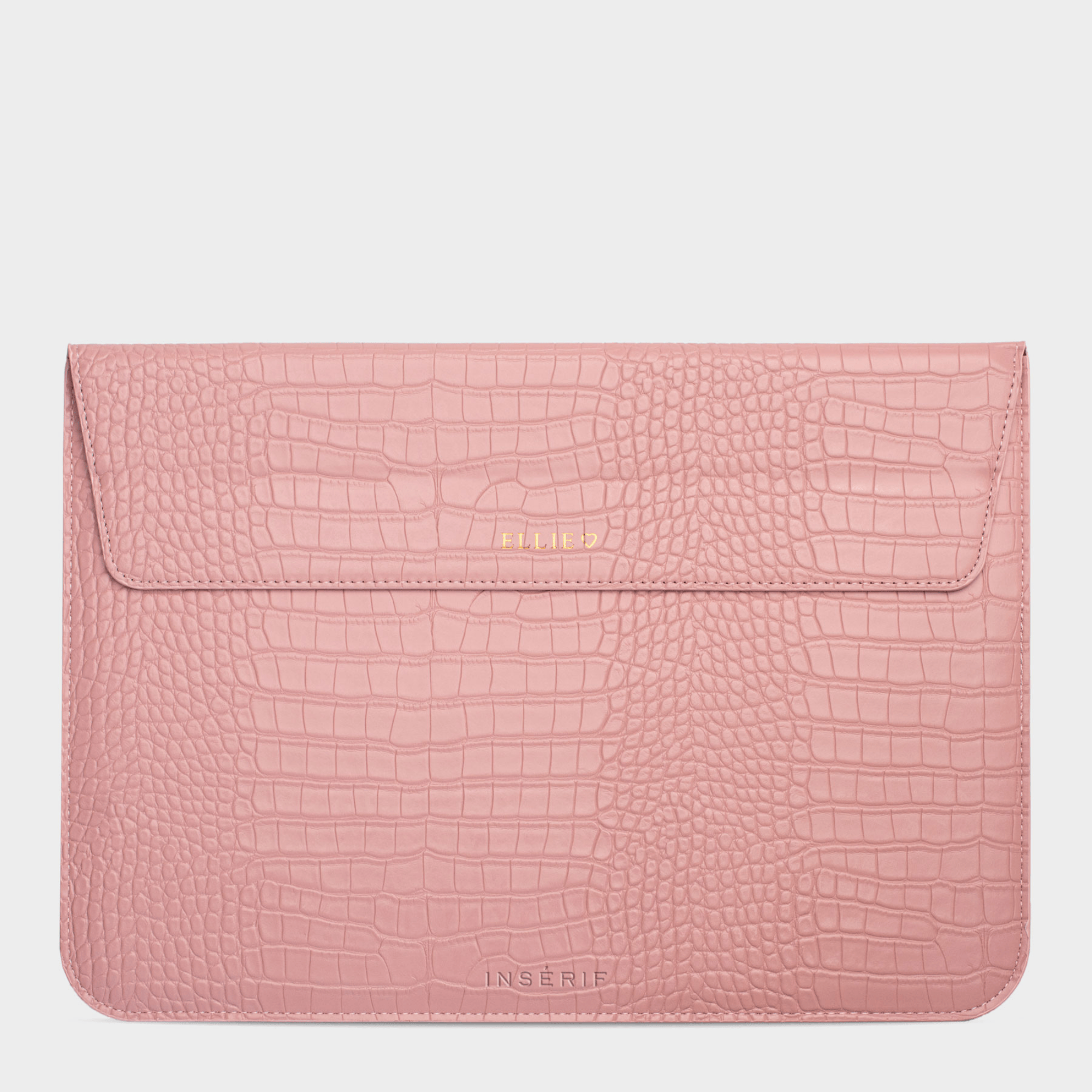 Pink Lizard Texture Personalized Laptop Sleeve with Stand