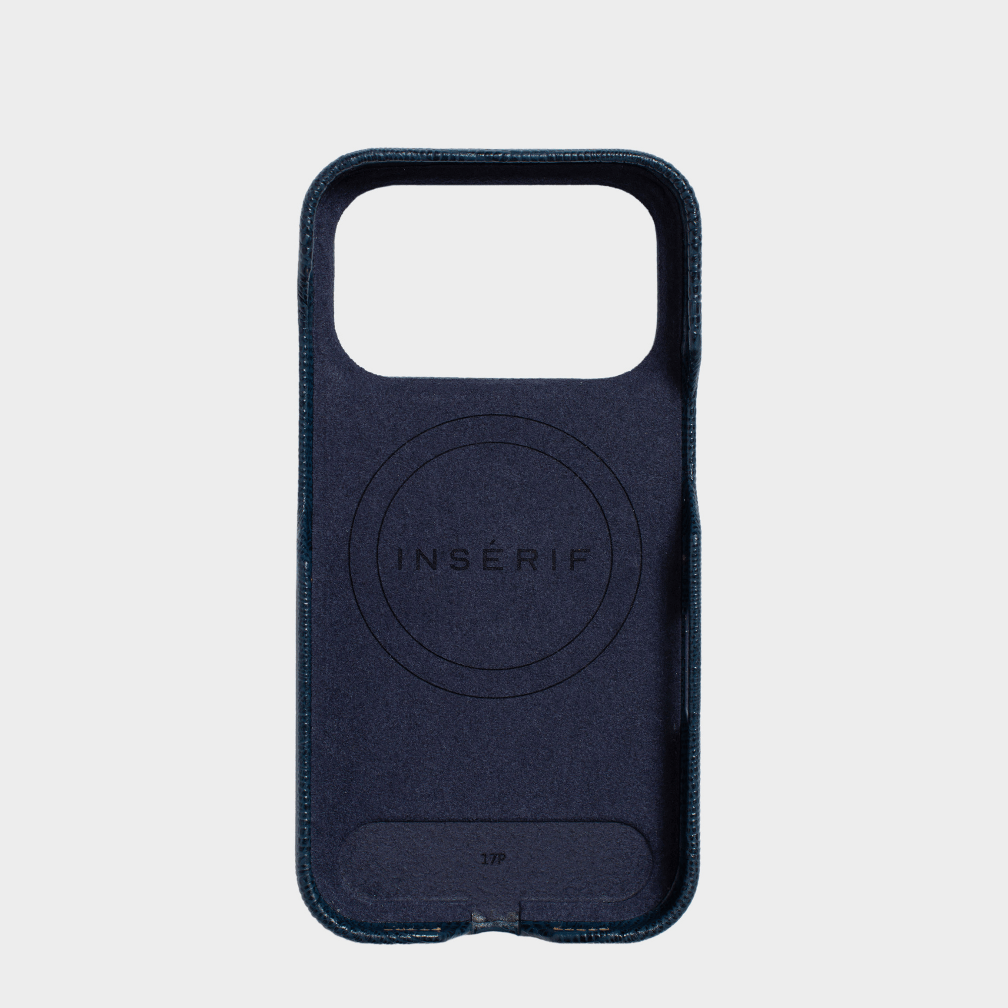 Navy MagSafe Lizard Leather Personalized Case