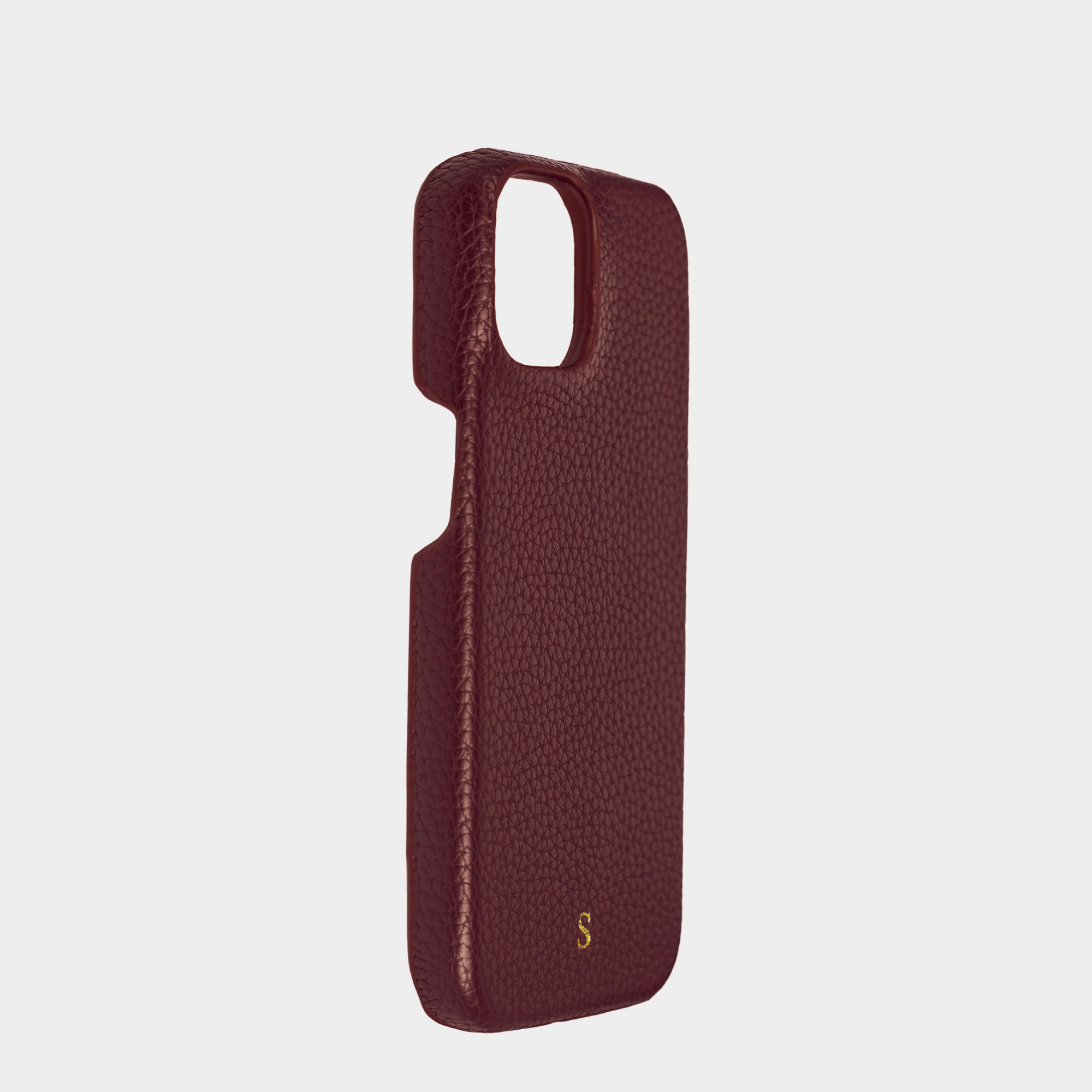 Burgundy Pebble Texture Personalized Snap Case