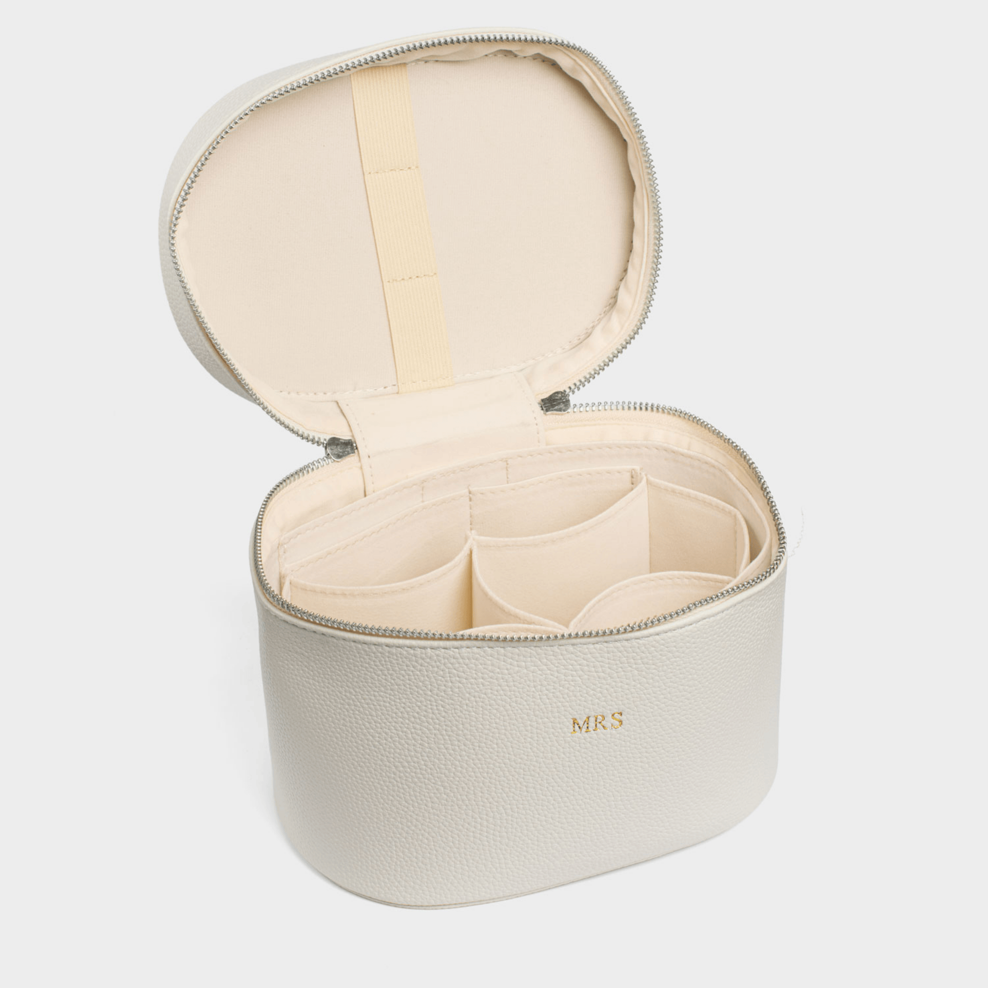 Ivory Pebble Personalized Vanity Case