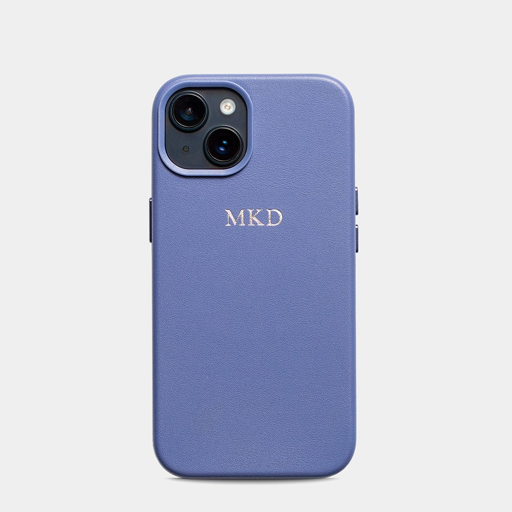 Light Blue MagSafe Grain Texture Personalized Case