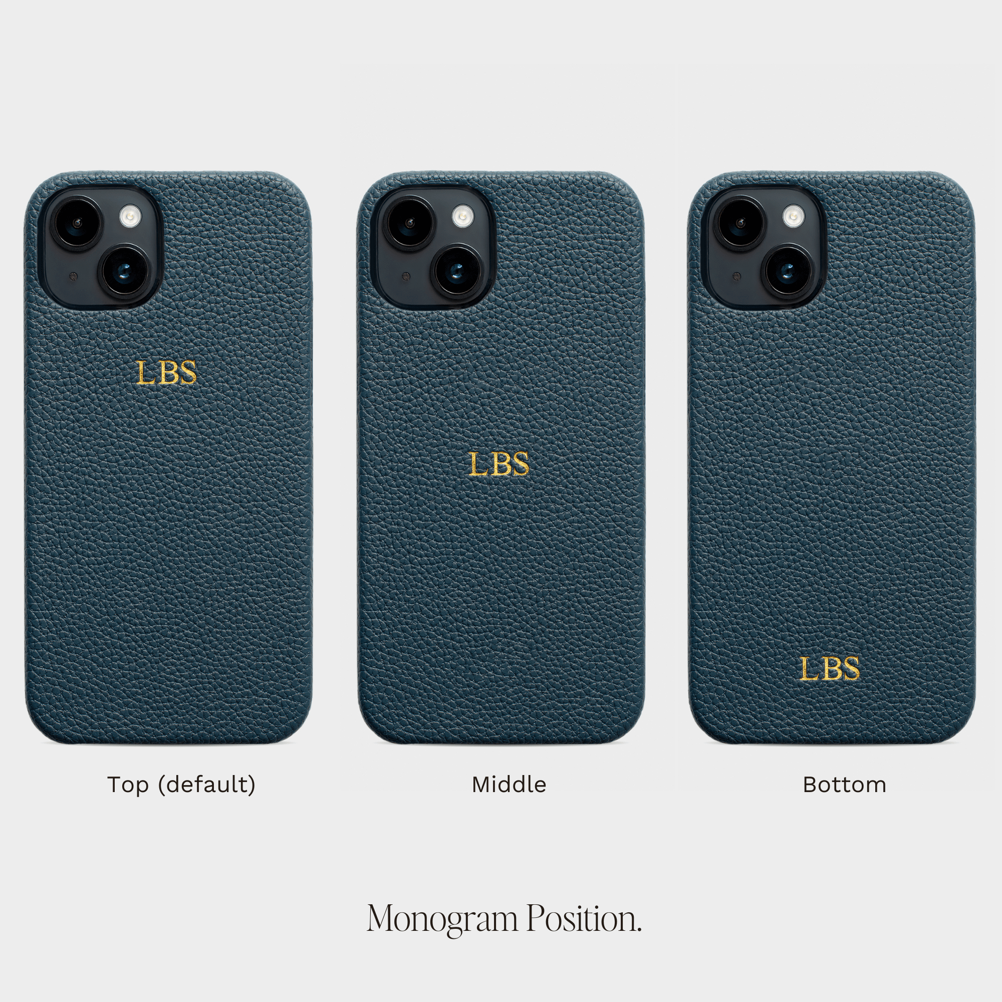 Navy Pebble Texture Personalized Snap Case