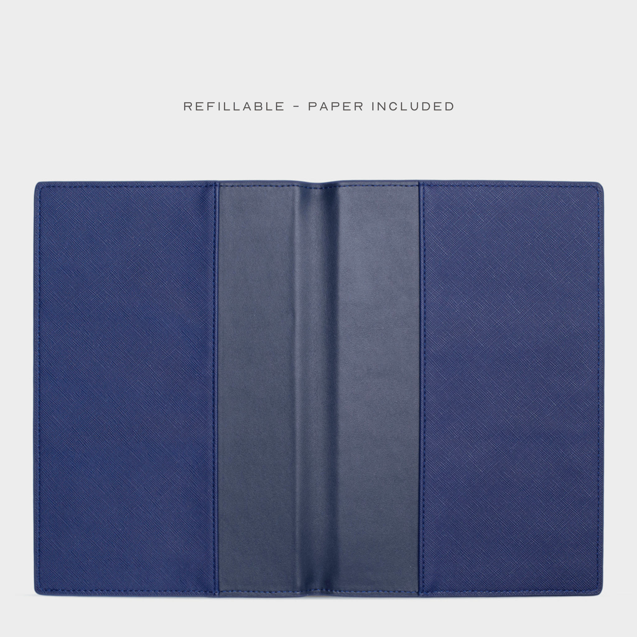 Navy Saffiano Texture Personalized Notebook