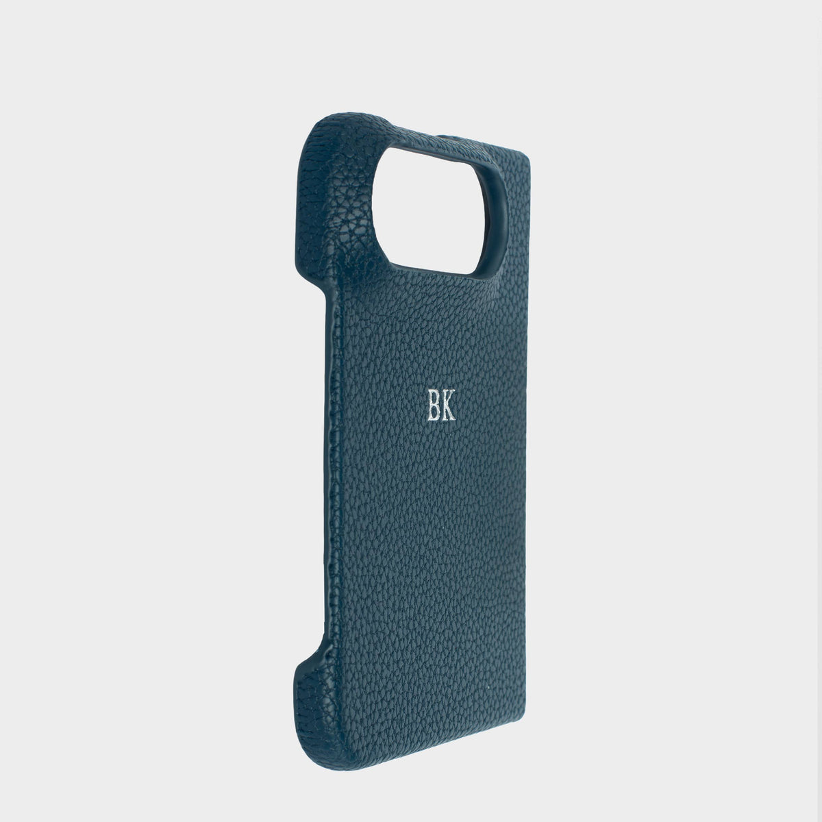 Navy Pebble Texture Personalized Snap Case iPhone Duo