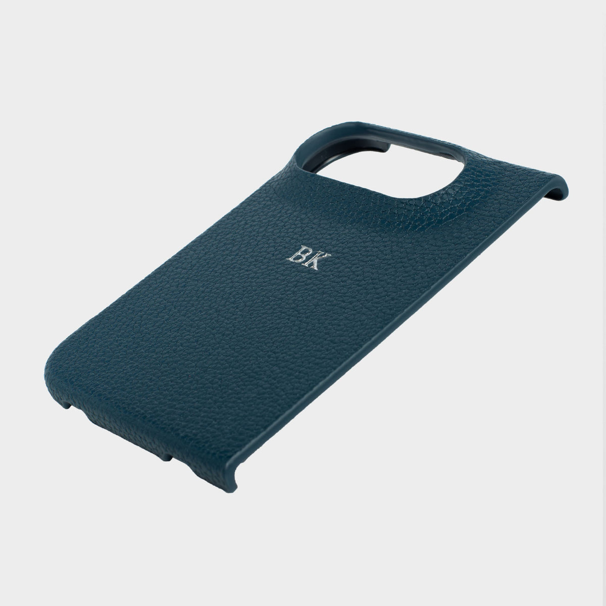 Navy Pebble Texture Personalized Snap Case iPhone Duo