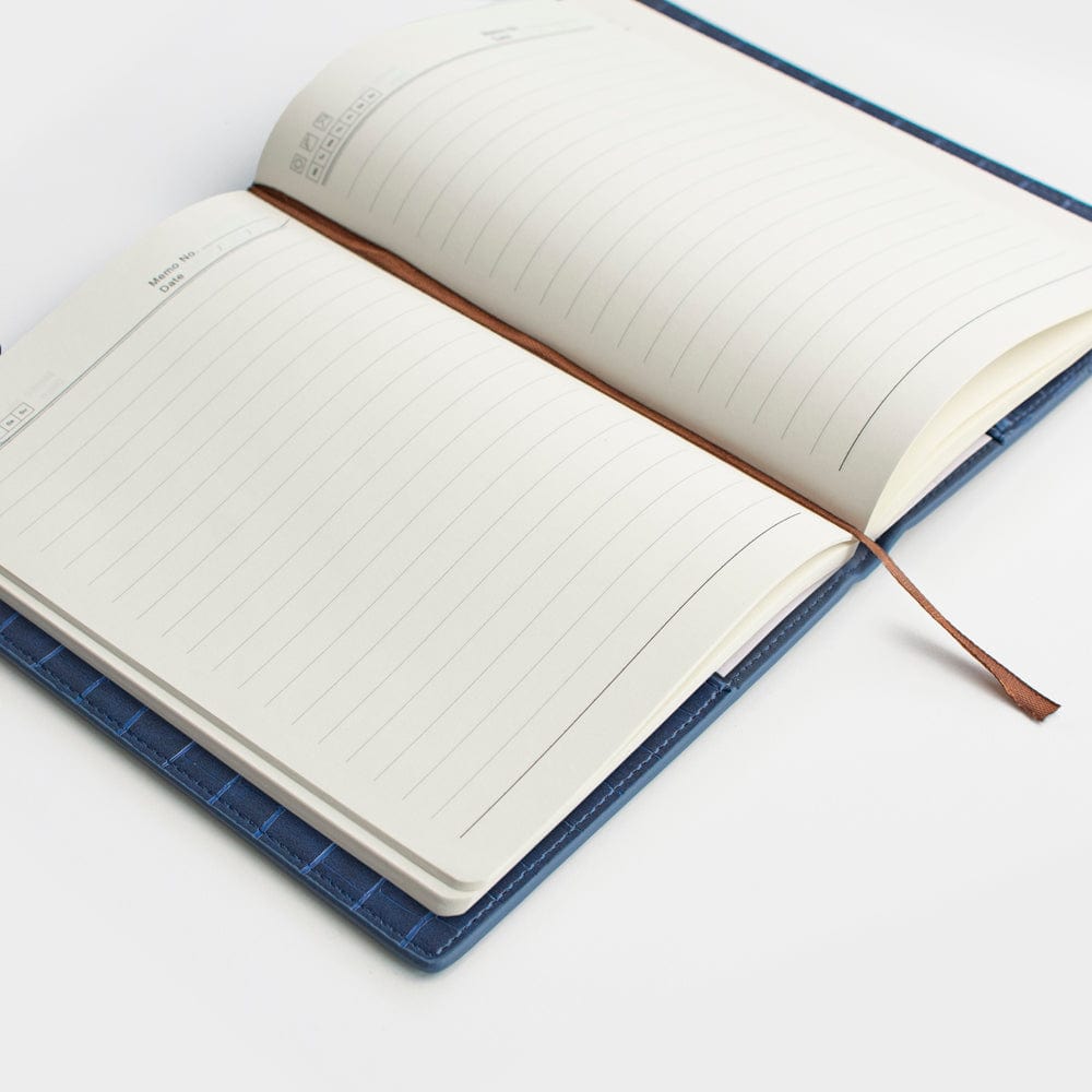 Navy Lizard Texture Personalized Notebook